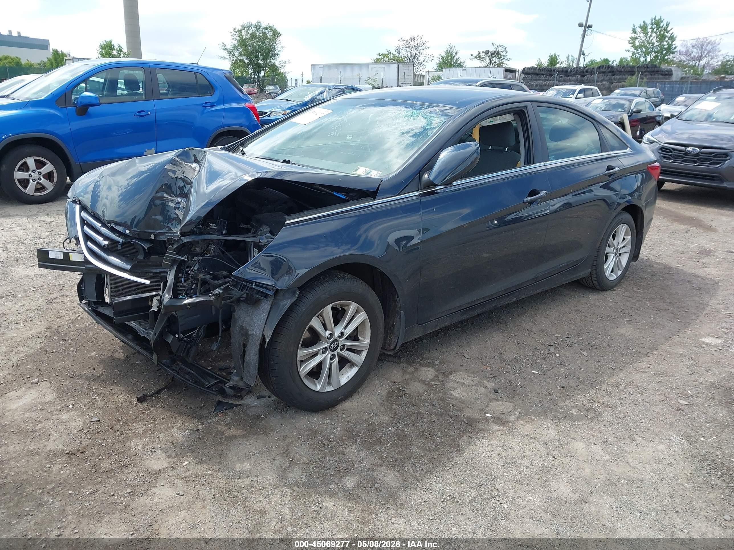 2013 Hyundai Sonata Gls Blue vin: 5NPEB4AC9DH623979