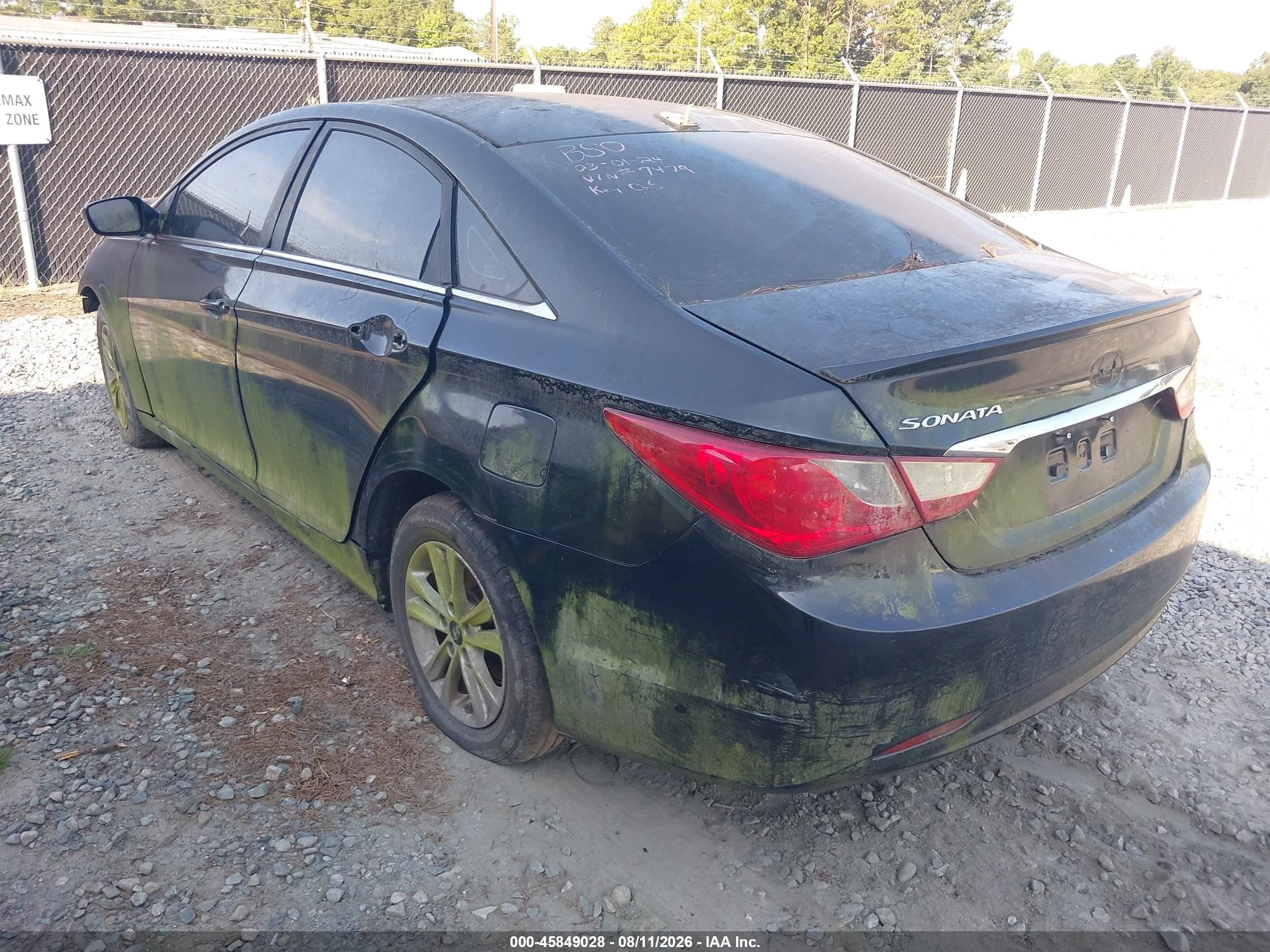 2013 Hyundai Sonata Gls Black vin: 5NPEB4AC9DH627479
