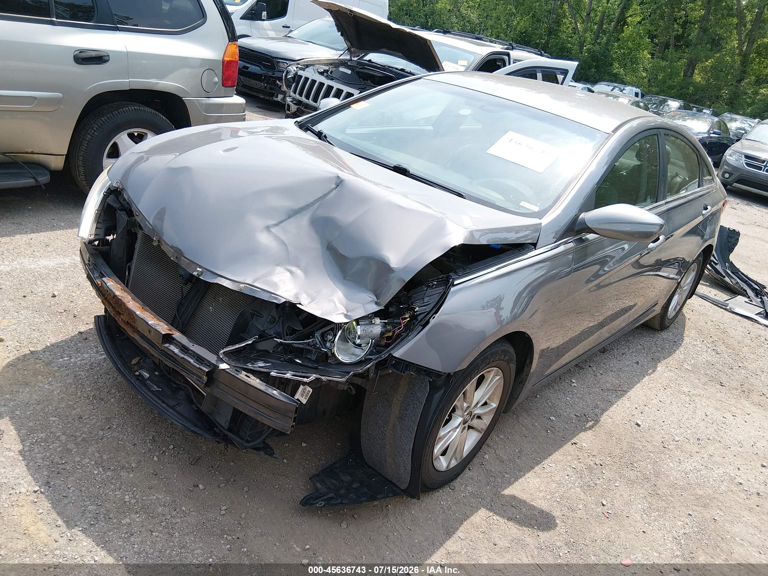 2013 Hyundai Sonata Gls Gray vin: 5NPEB4AC9DH639891