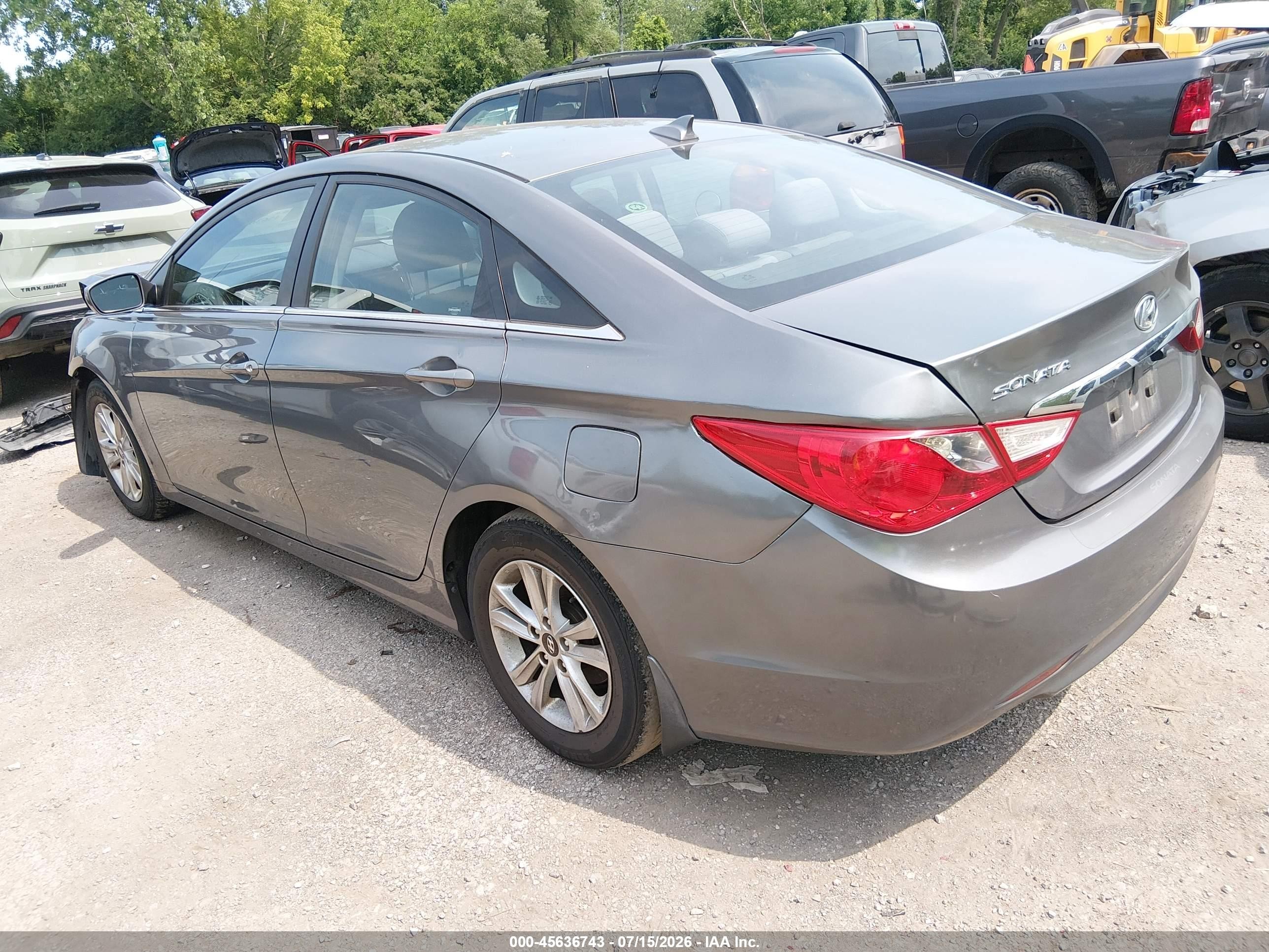 2013 Hyundai Sonata Gls Gray vin: 5NPEB4AC9DH639891