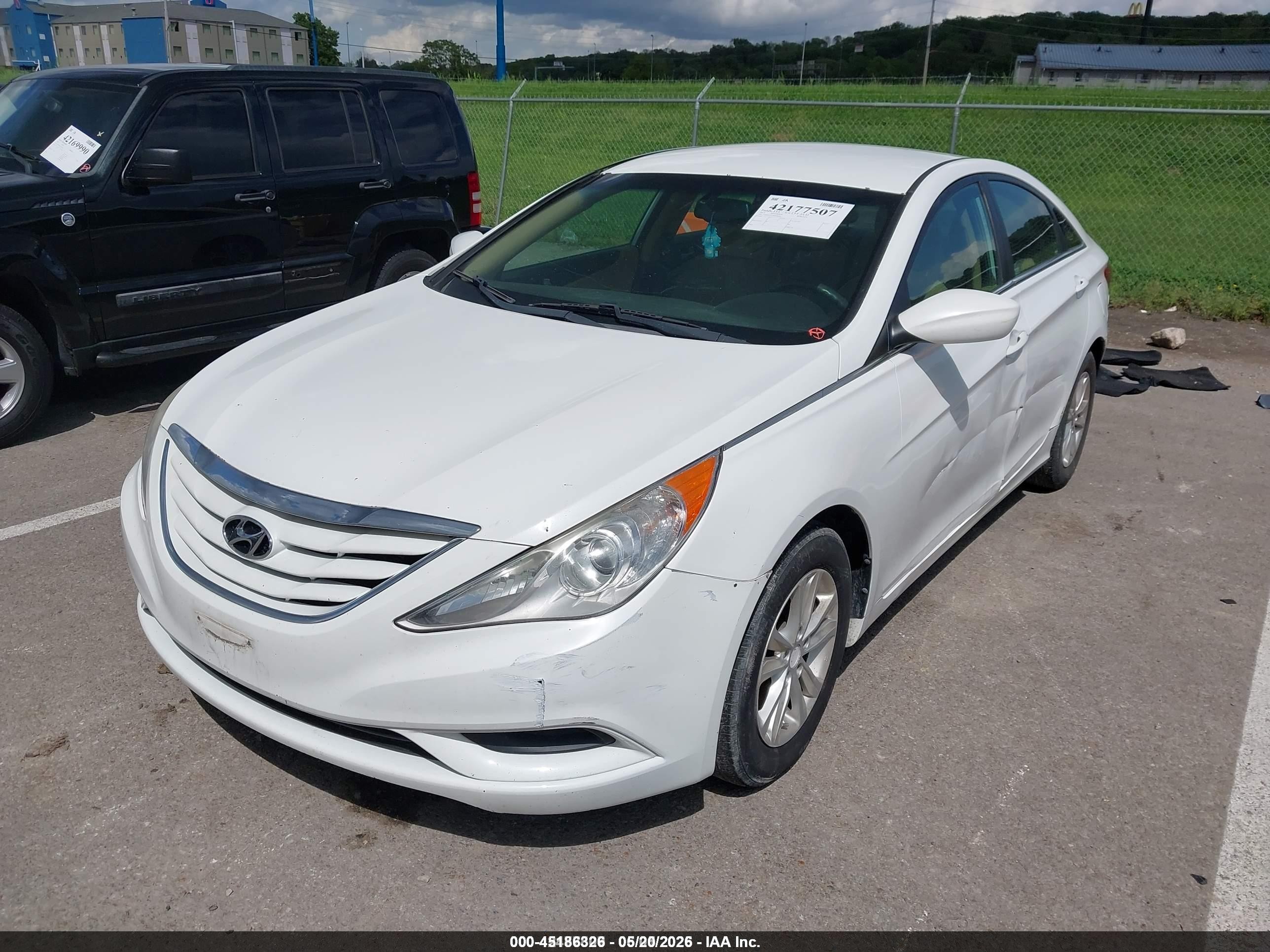 2013 Hyundai Sonata Gls White vin: 5NPEB4AC9DH668002