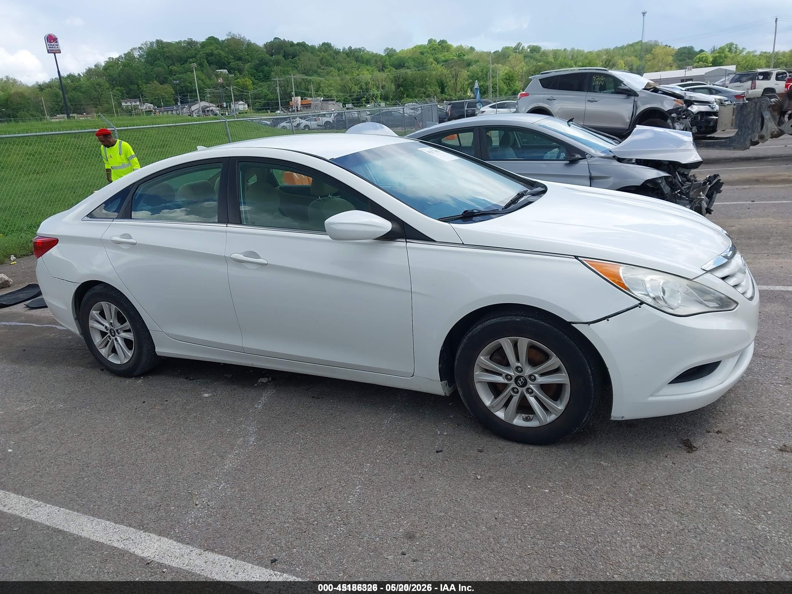 2013 Hyundai Sonata Gls White vin: 5NPEB4AC9DH668002