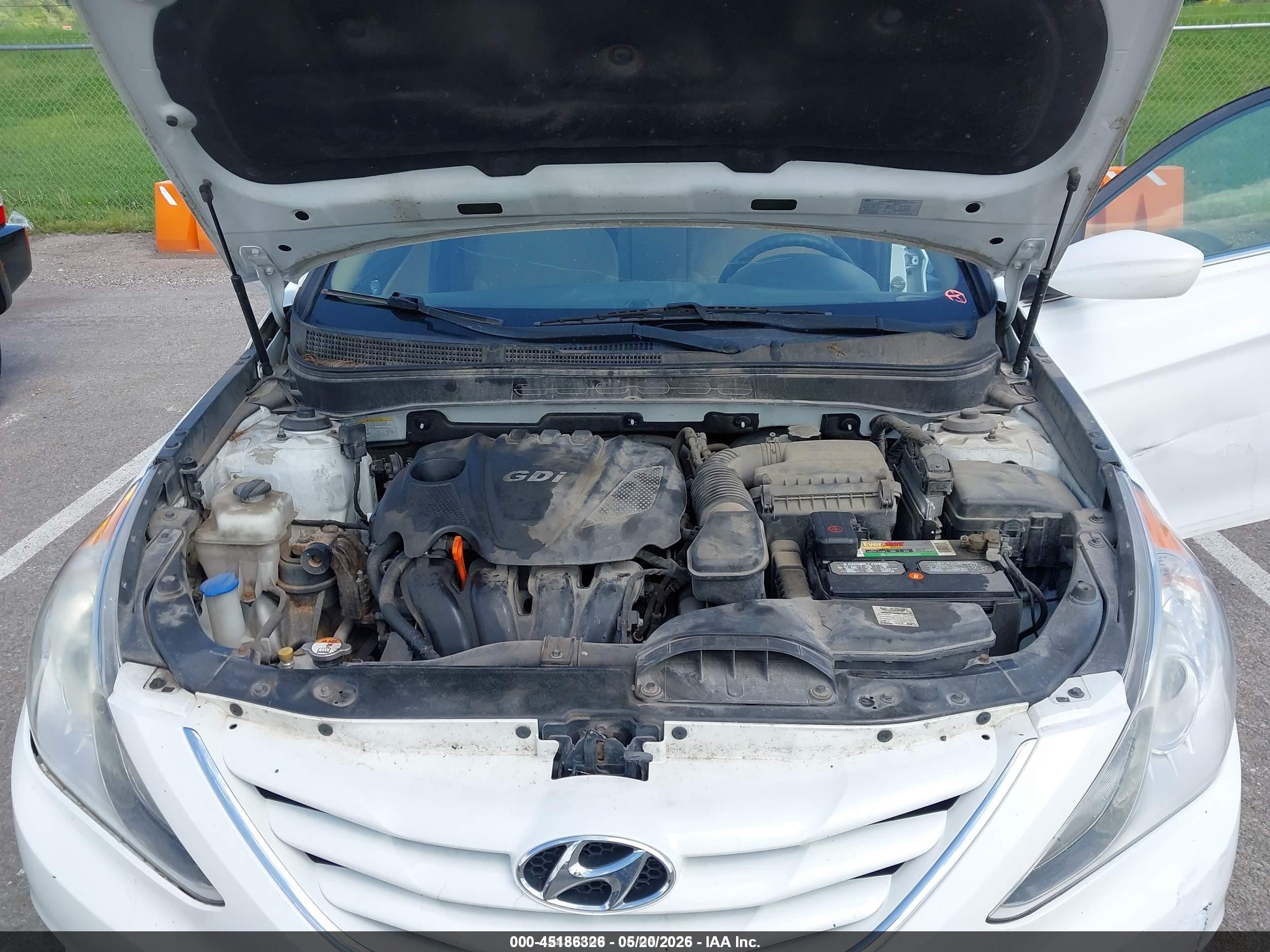 2013 Hyundai Sonata Gls White vin: 5NPEB4AC9DH668002