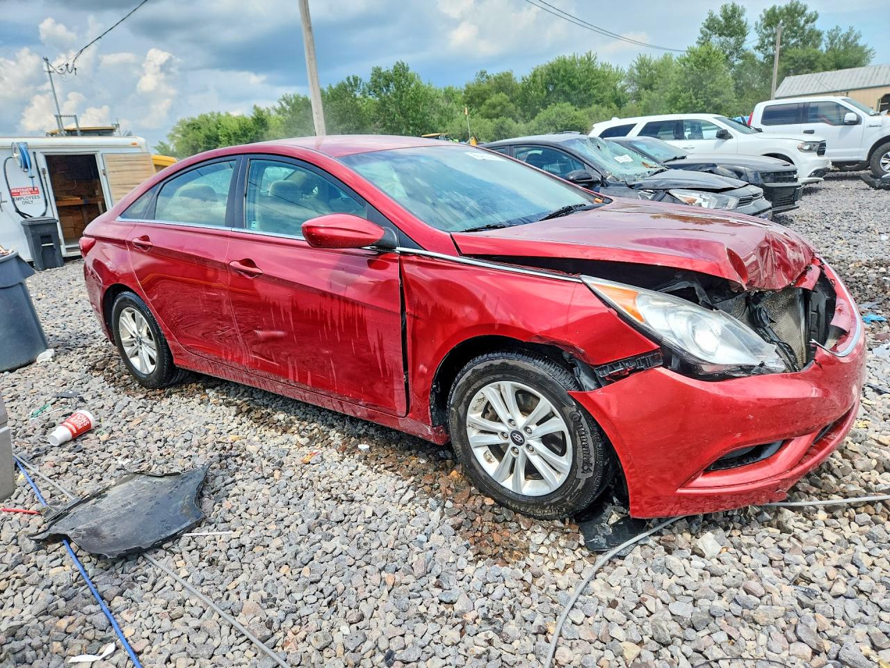 2013 Hyundai Sonata Gls Red vin: 5NPEB4AC9DH668775