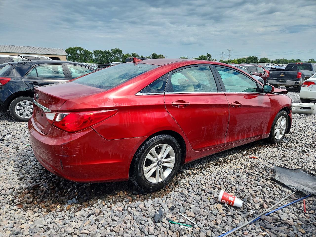 2013 Hyundai Sonata Gls Red vin: 5NPEB4AC9DH668775