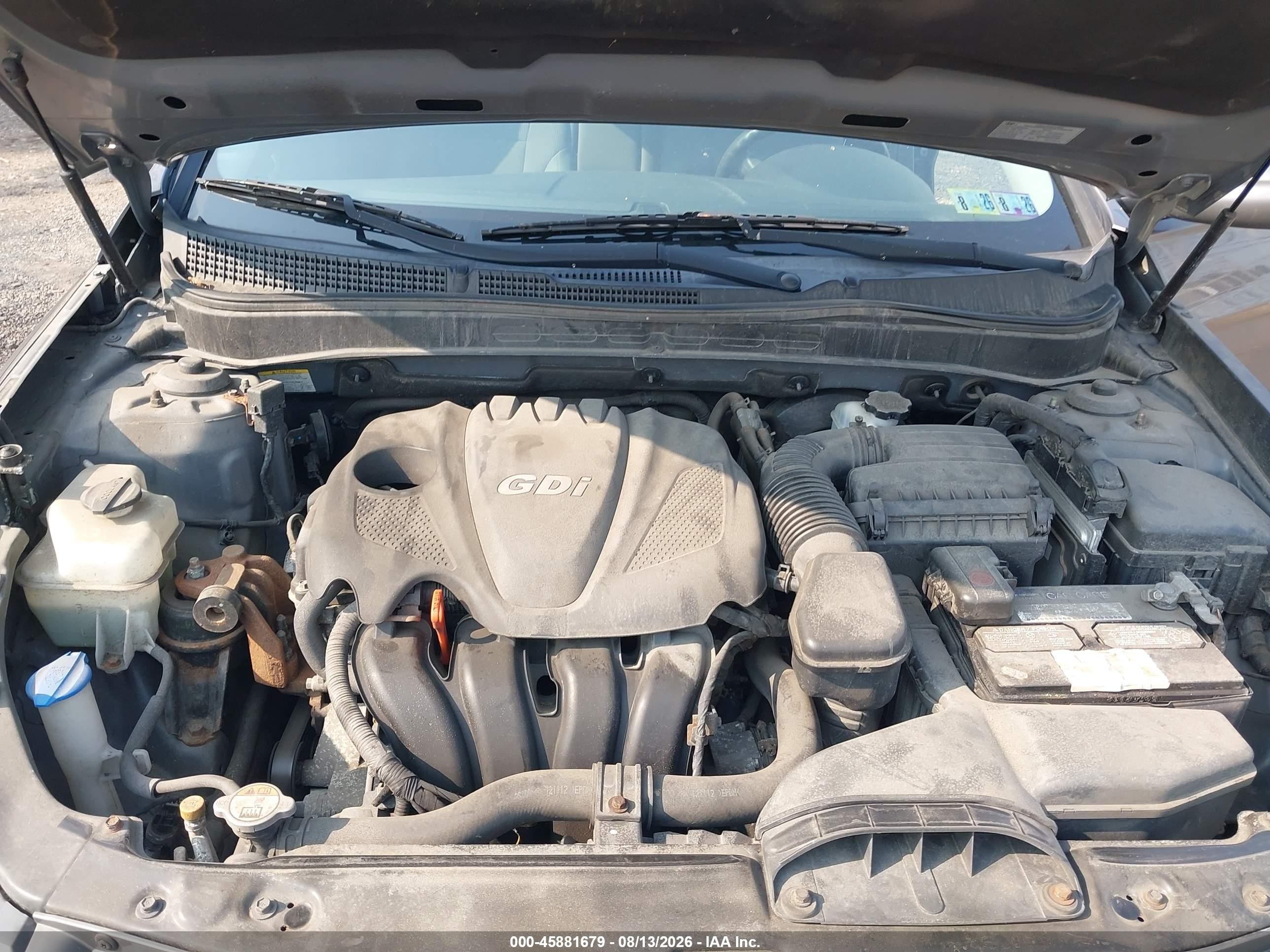 2013 Hyundai Sonata Gls Gray vin: 5NPEB4AC9DH683485