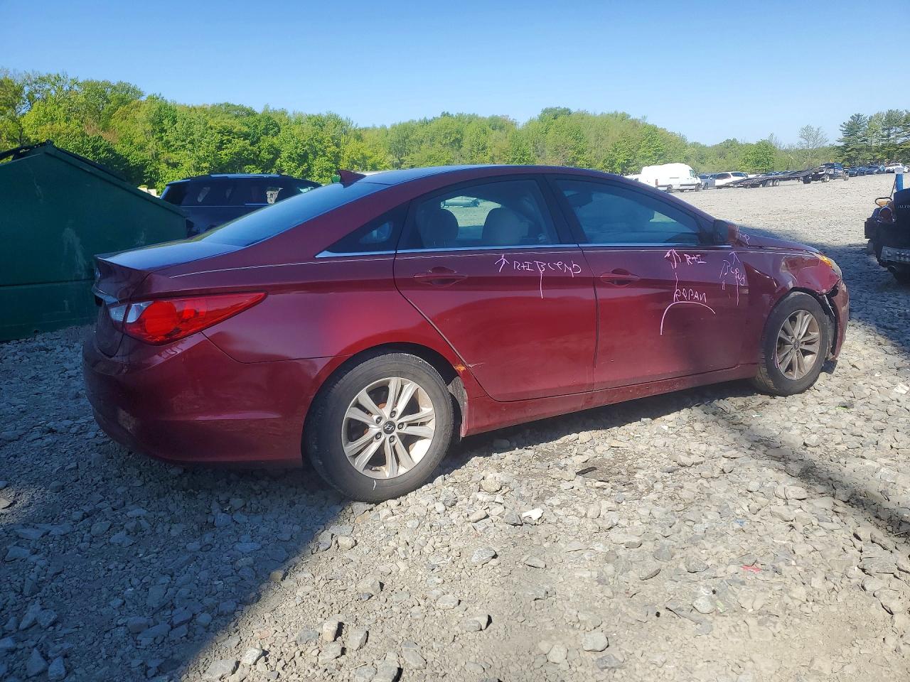 2013 Hyundai Sonata Gls Красный vin: 5NPEB4AC9DH700513