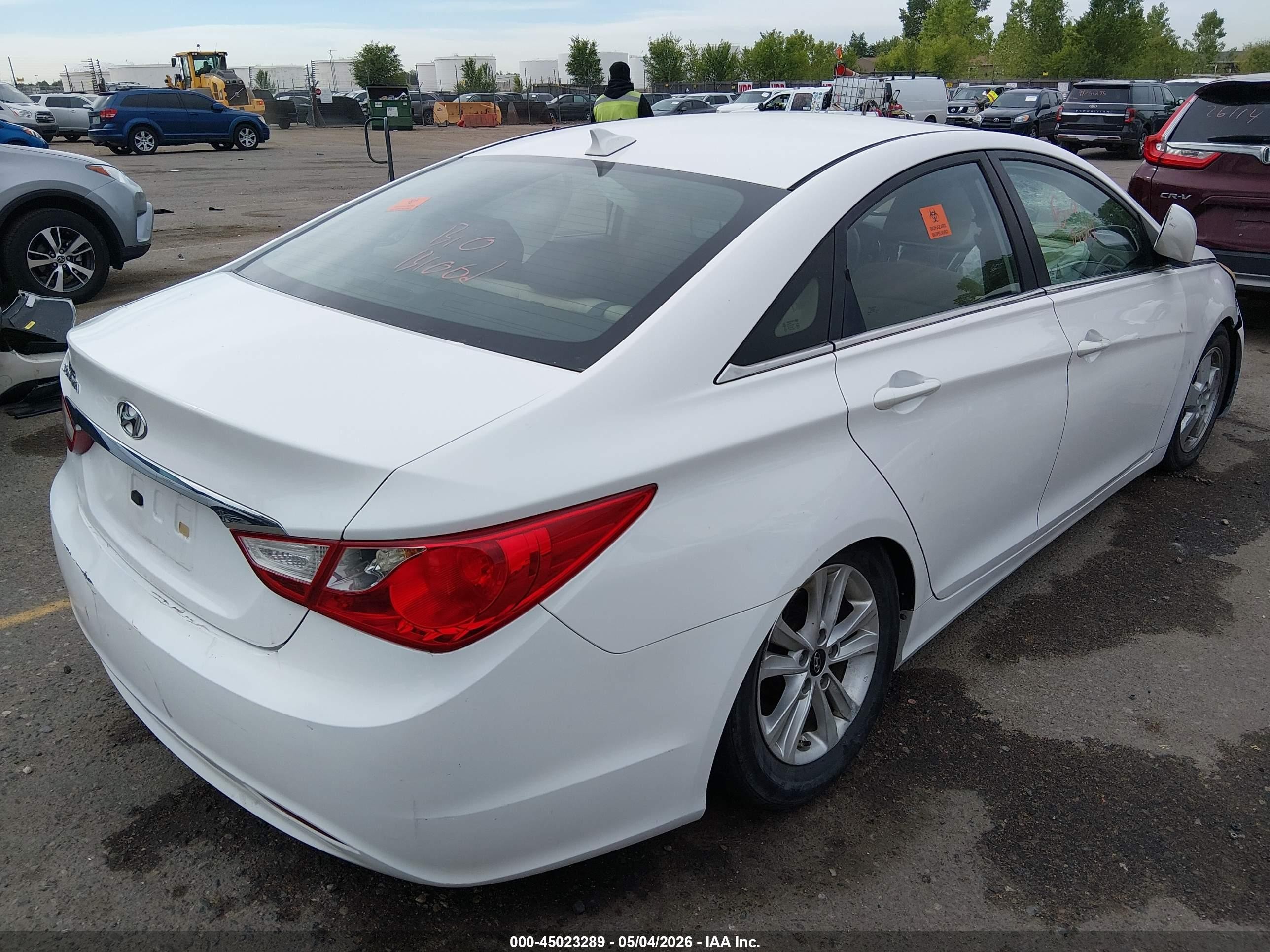 2013 Hyundai Sonata Gls White vin: 5NPEB4AC9DH708935