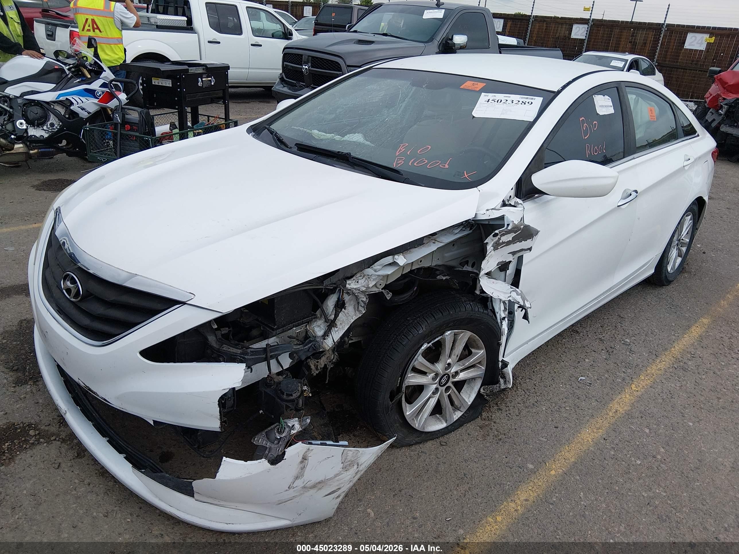 2013 Hyundai Sonata Gls White vin: 5NPEB4AC9DH708935