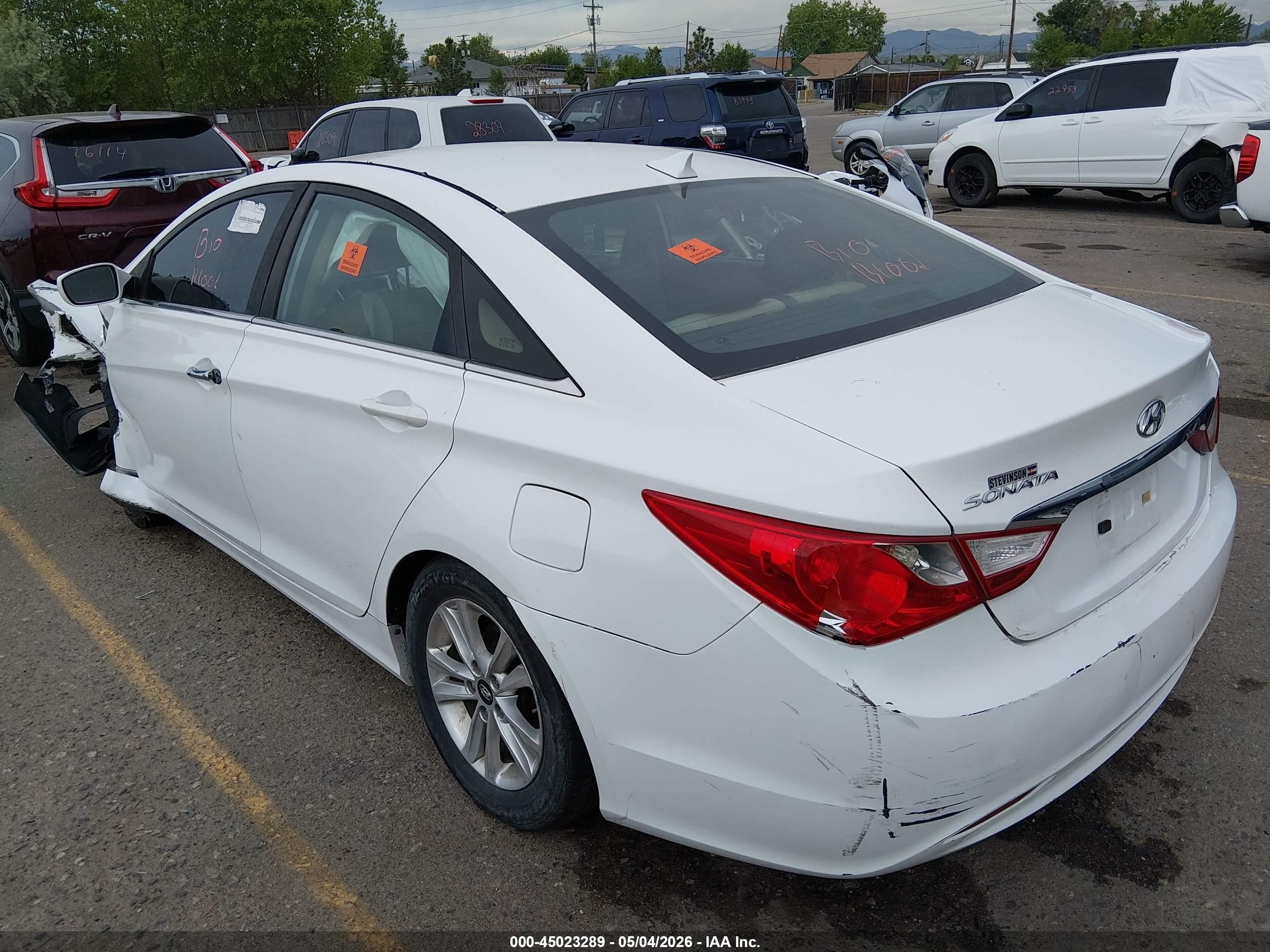 2013 Hyundai Sonata Gls White vin: 5NPEB4AC9DH708935