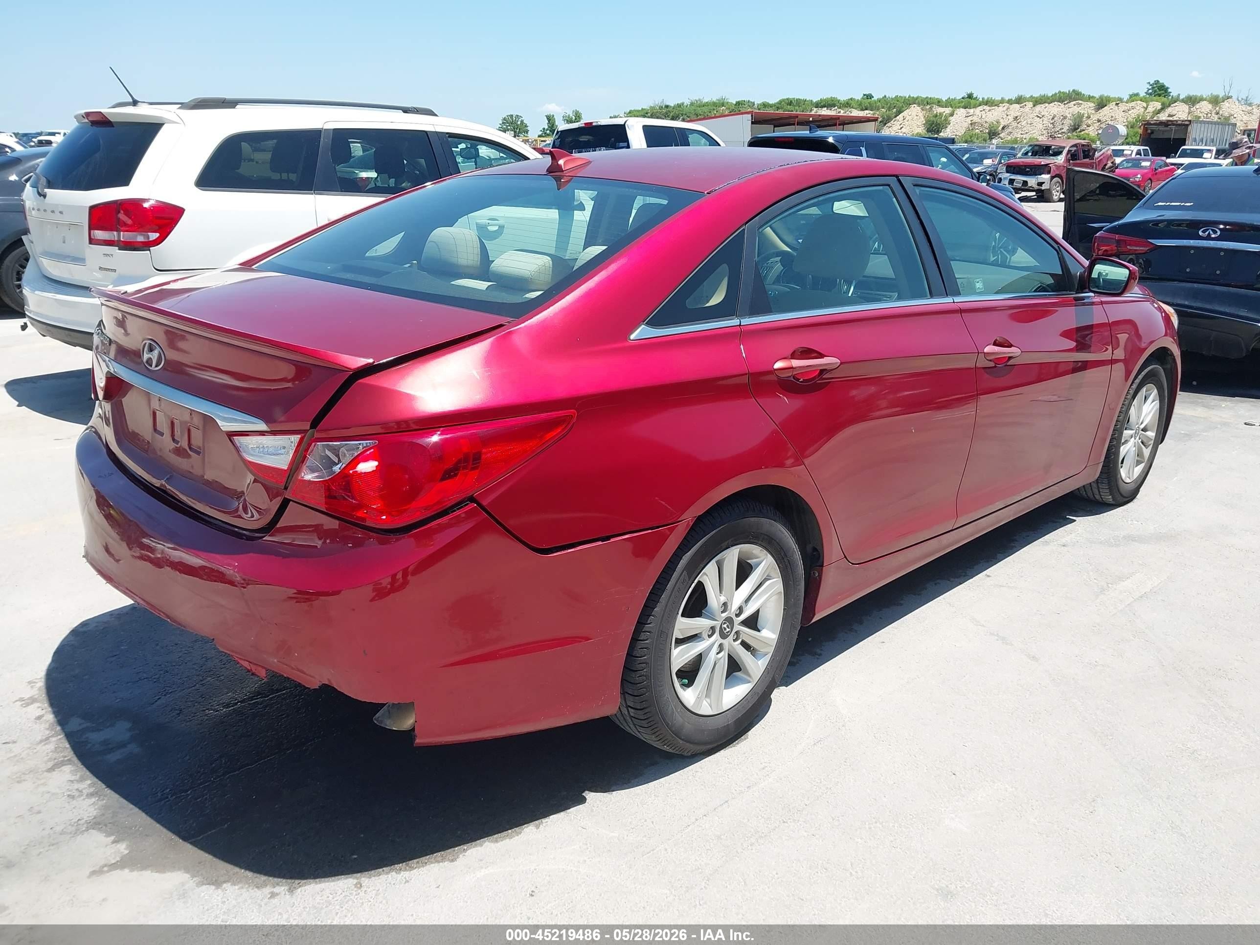 2013 Hyundai Sonata Gls Красный vin: 5NPEB4AC9DH716209