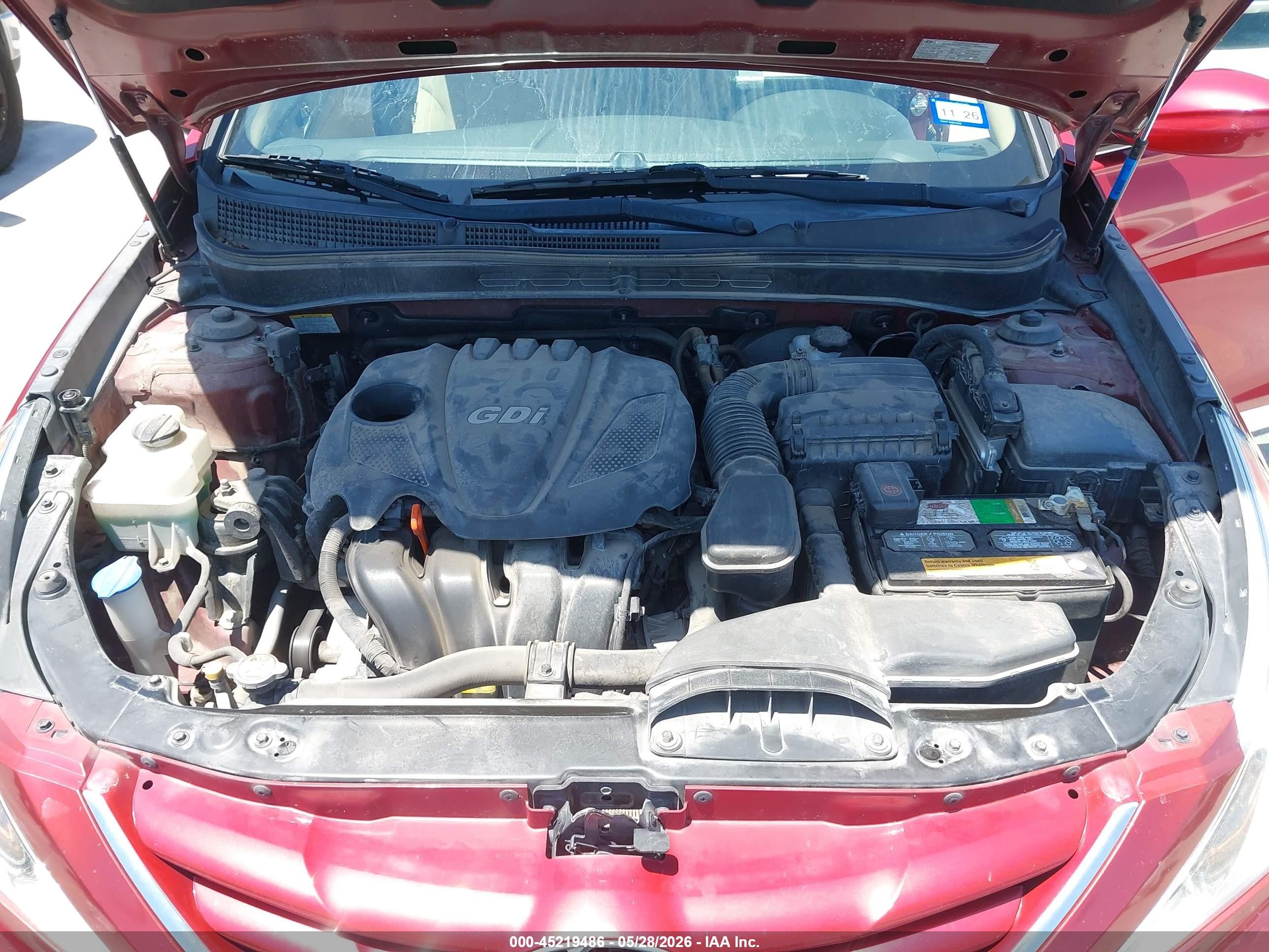 2013 Hyundai Sonata Gls Красный vin: 5NPEB4AC9DH716209