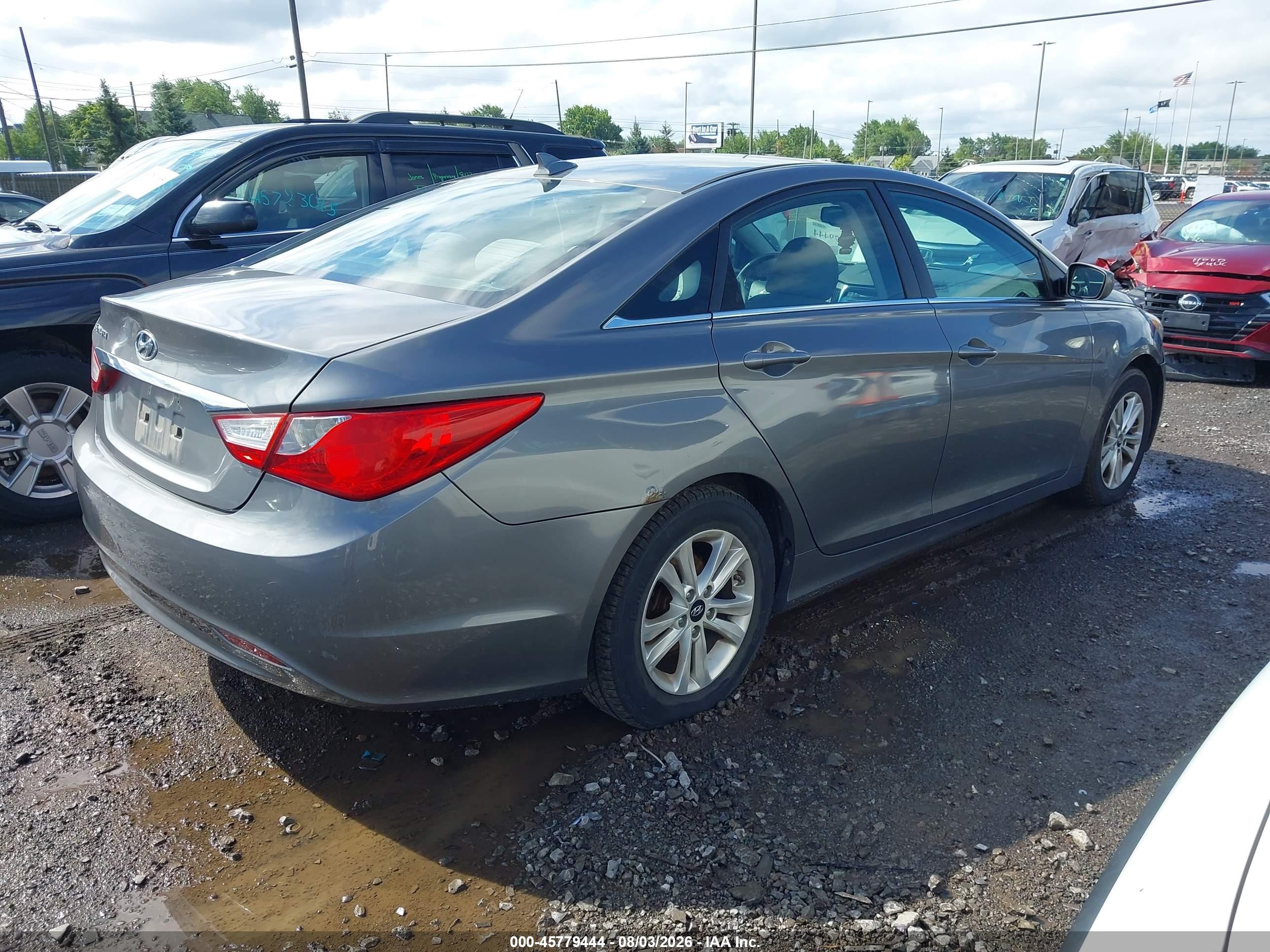 2013 Hyundai Sonata Gls Серый vin: 5NPEB4AC9DH735956