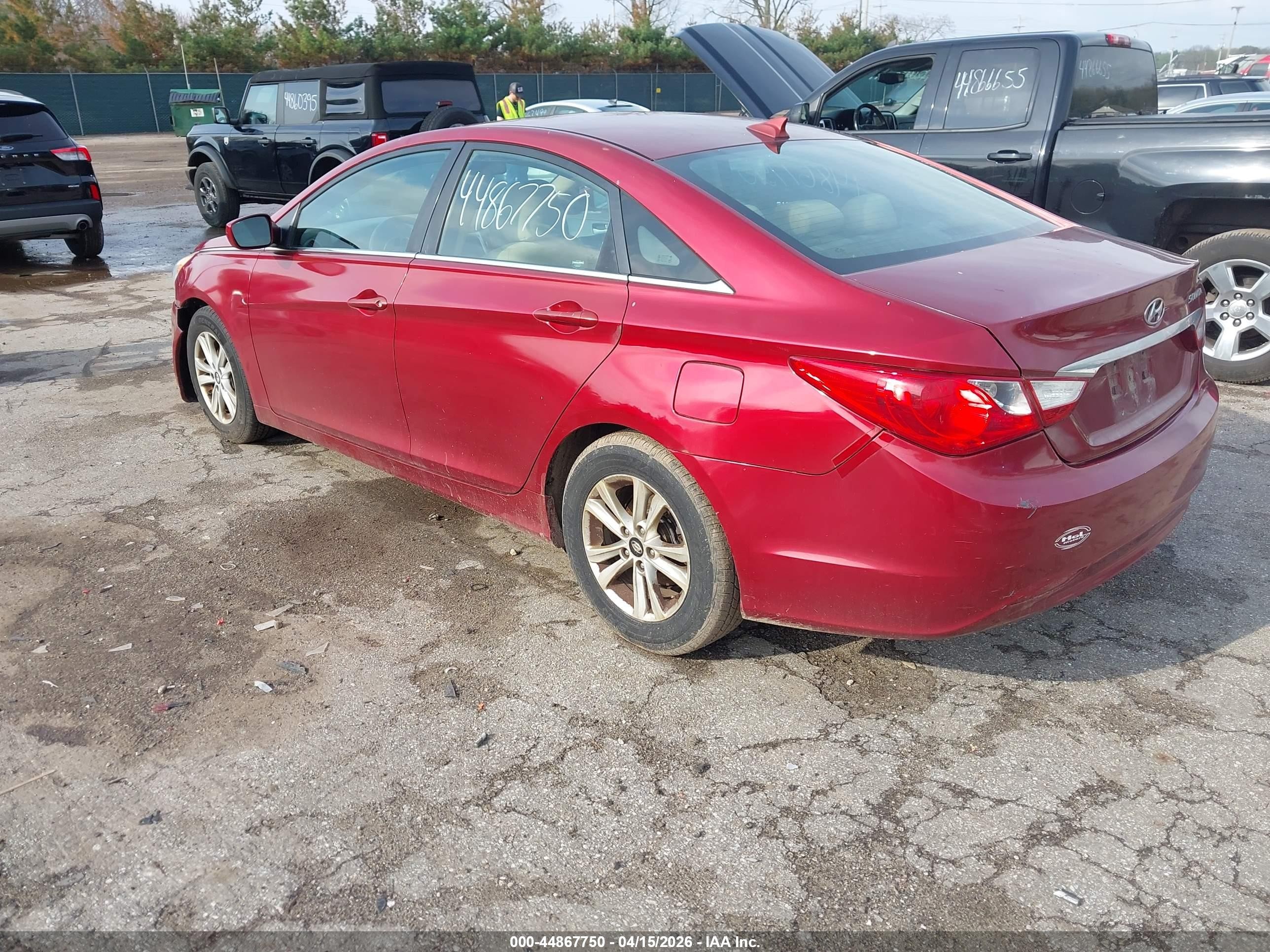 2013 Hyundai Sonata Gls Red vin: 5NPEB4AC9DH753759