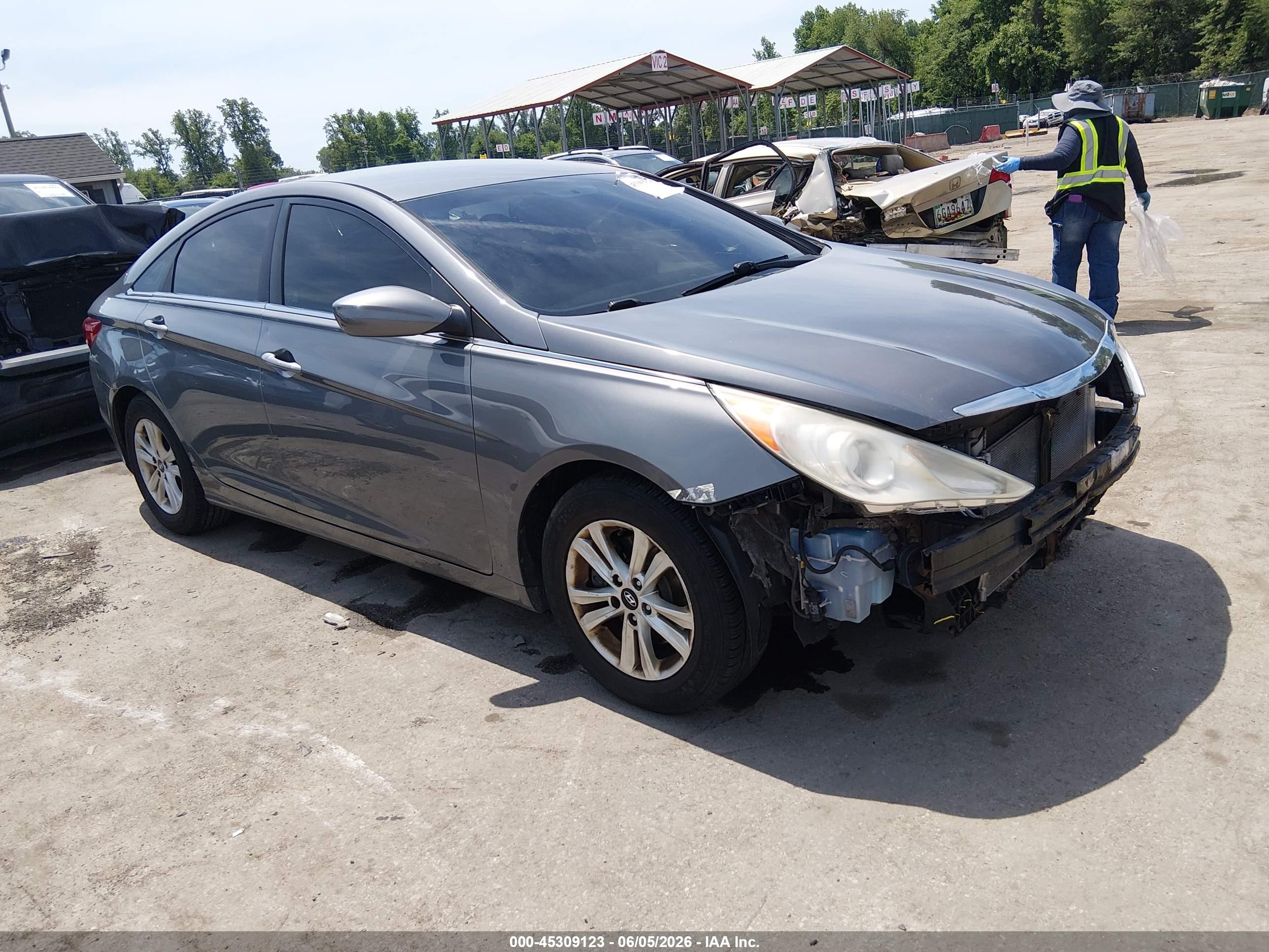 2013 Hyundai Sonata Gls Gray vin: 5NPEB4AC9DH764373