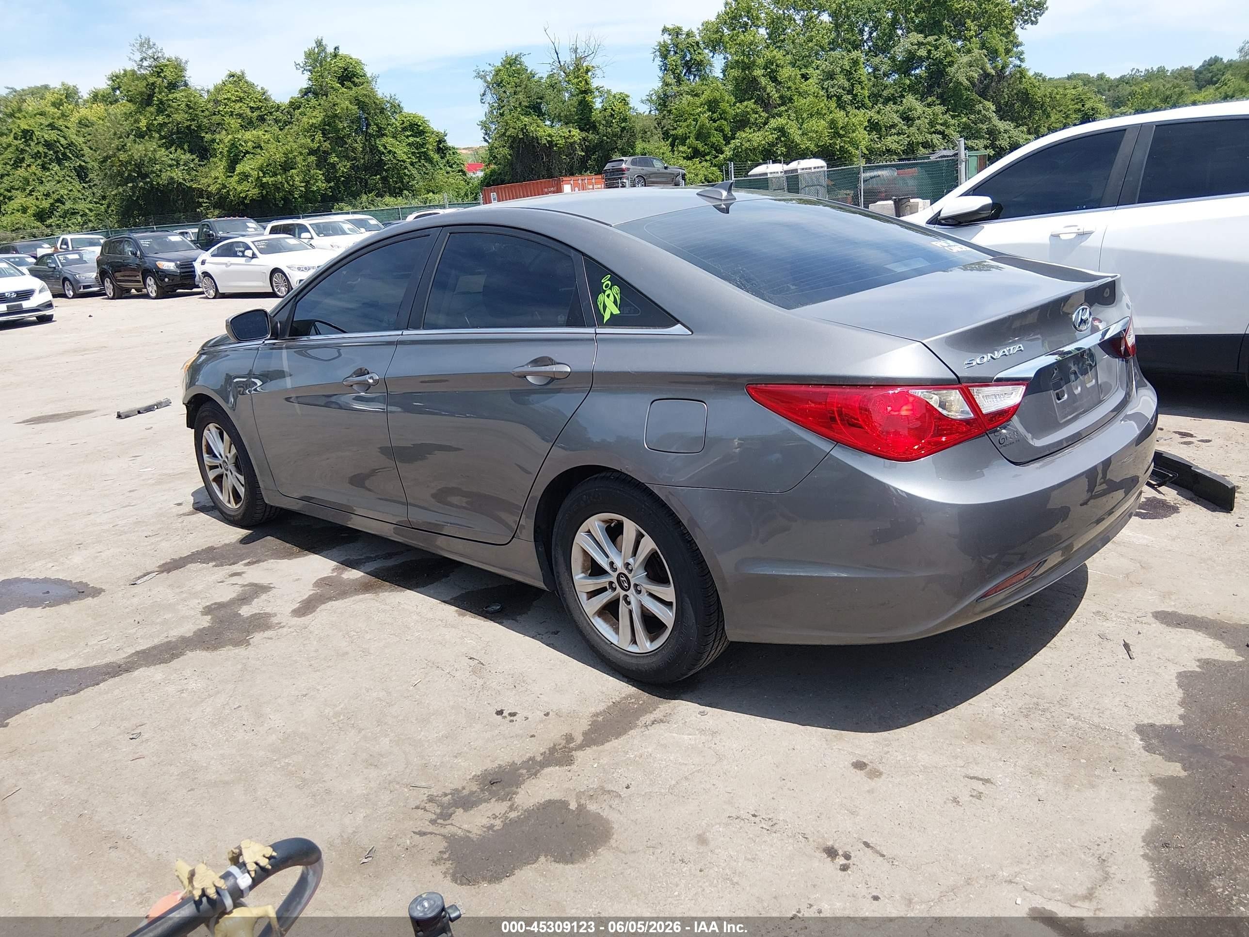2013 Hyundai Sonata Gls Gray vin: 5NPEB4AC9DH764373