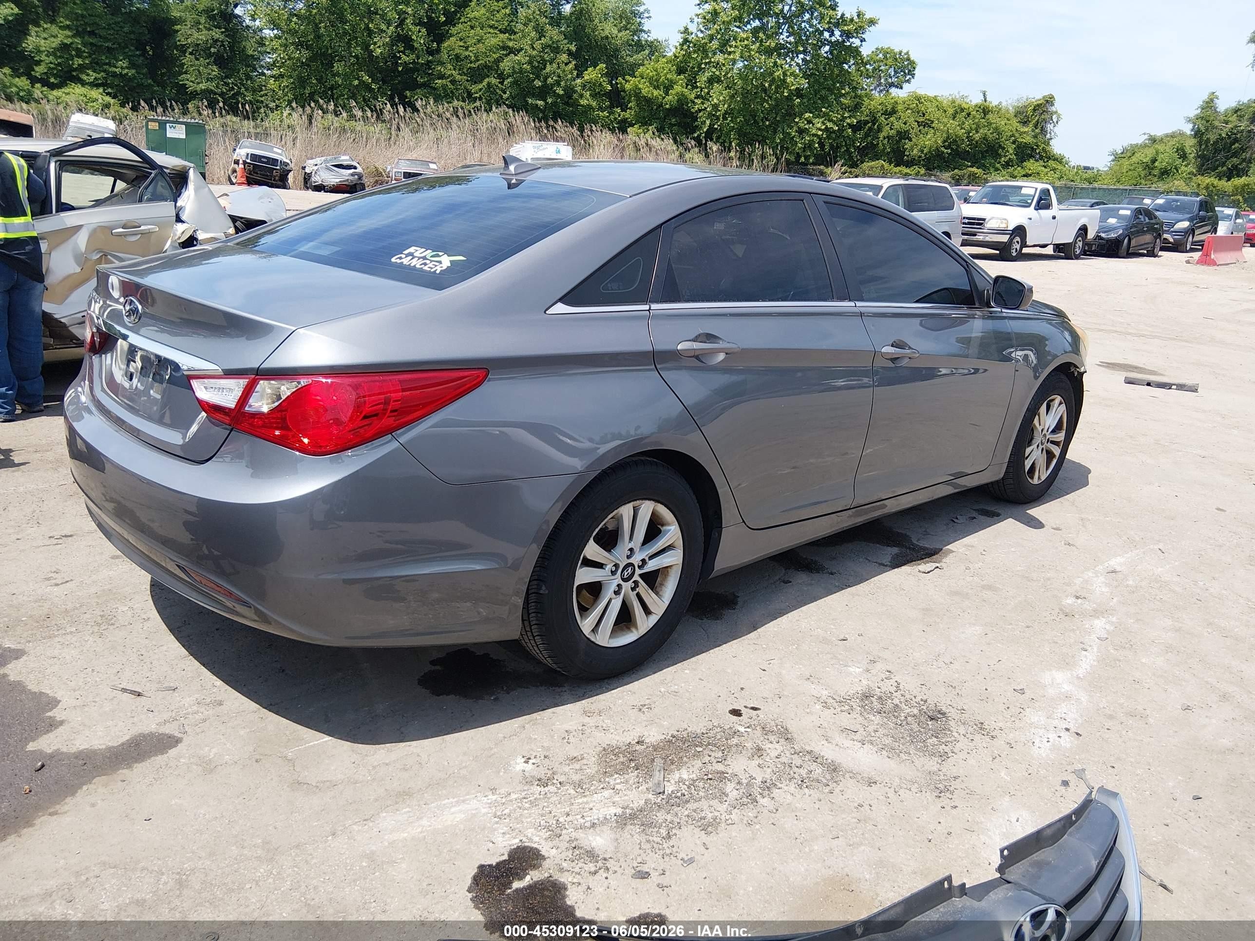 2013 Hyundai Sonata Gls Gray vin: 5NPEB4AC9DH764373