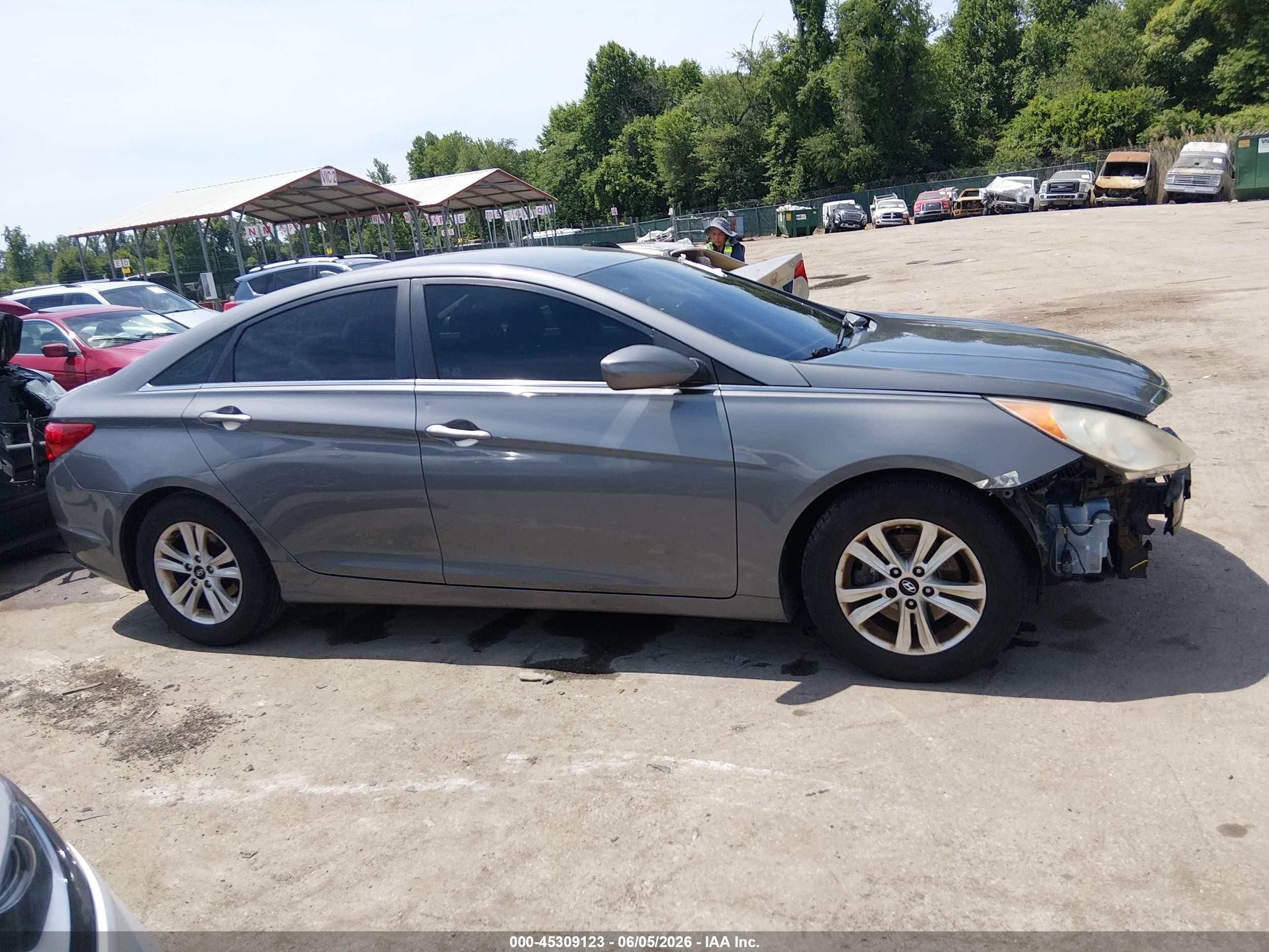 2013 Hyundai Sonata Gls Gray vin: 5NPEB4AC9DH764373