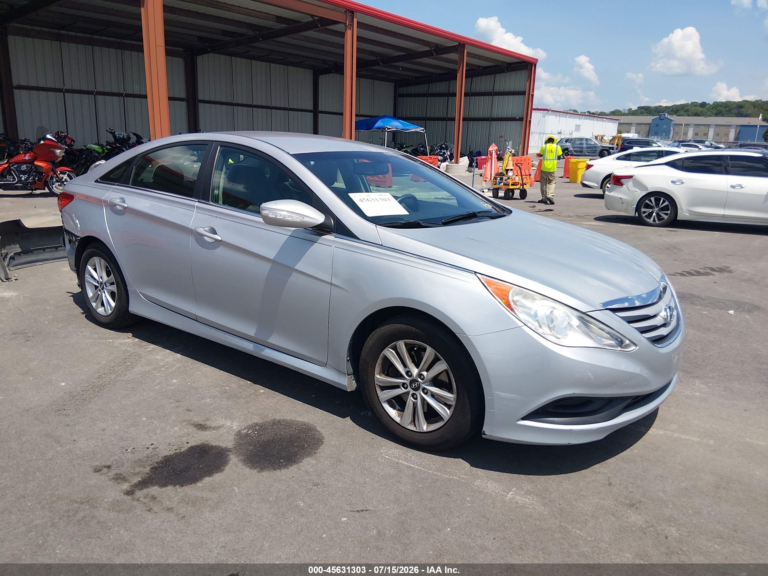 2014 Hyundai Sonata Gls Silver vin: 5NPEB4AC9EH811287