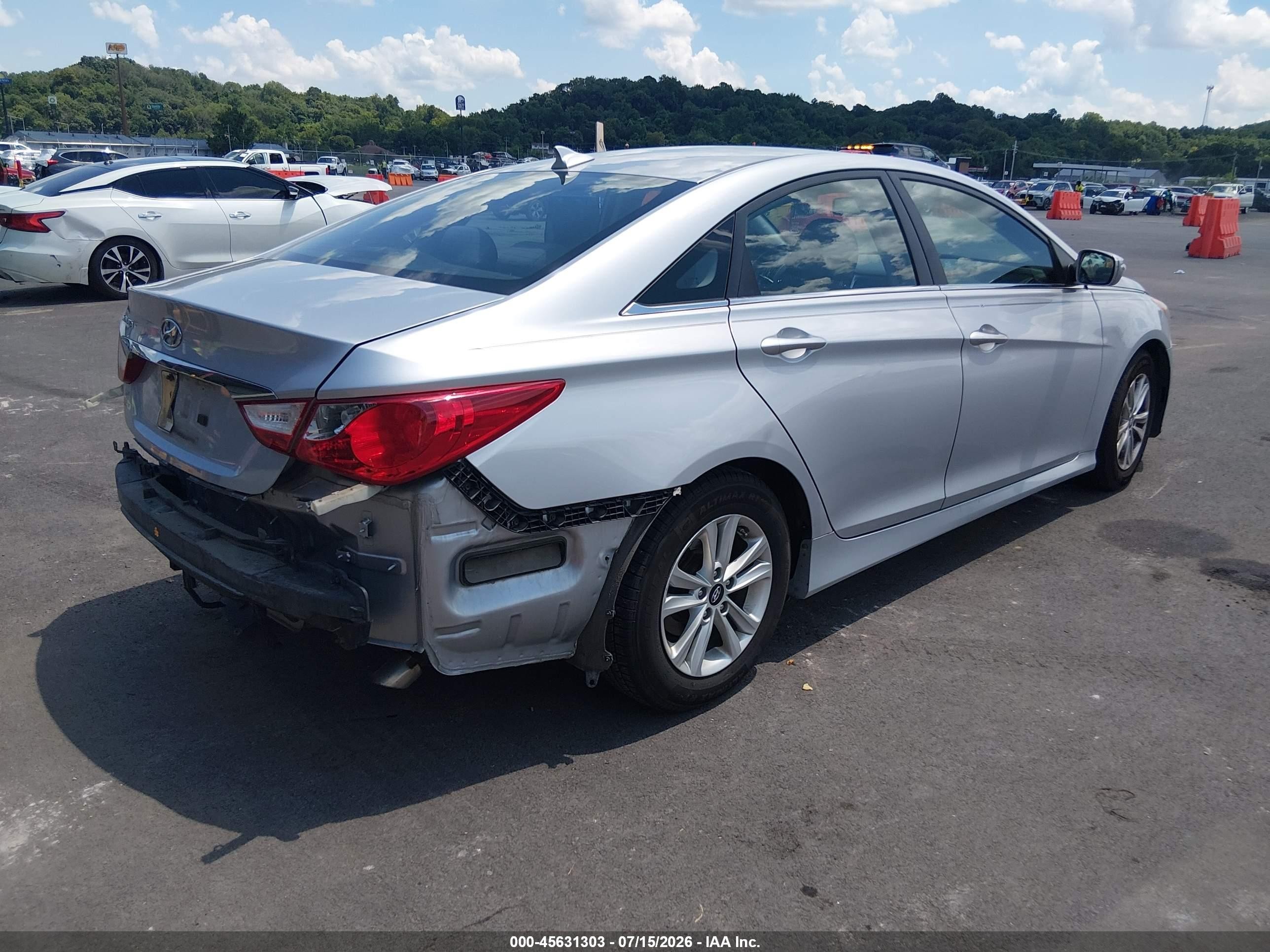 2014 Hyundai Sonata Gls Silver vin: 5NPEB4AC9EH811287