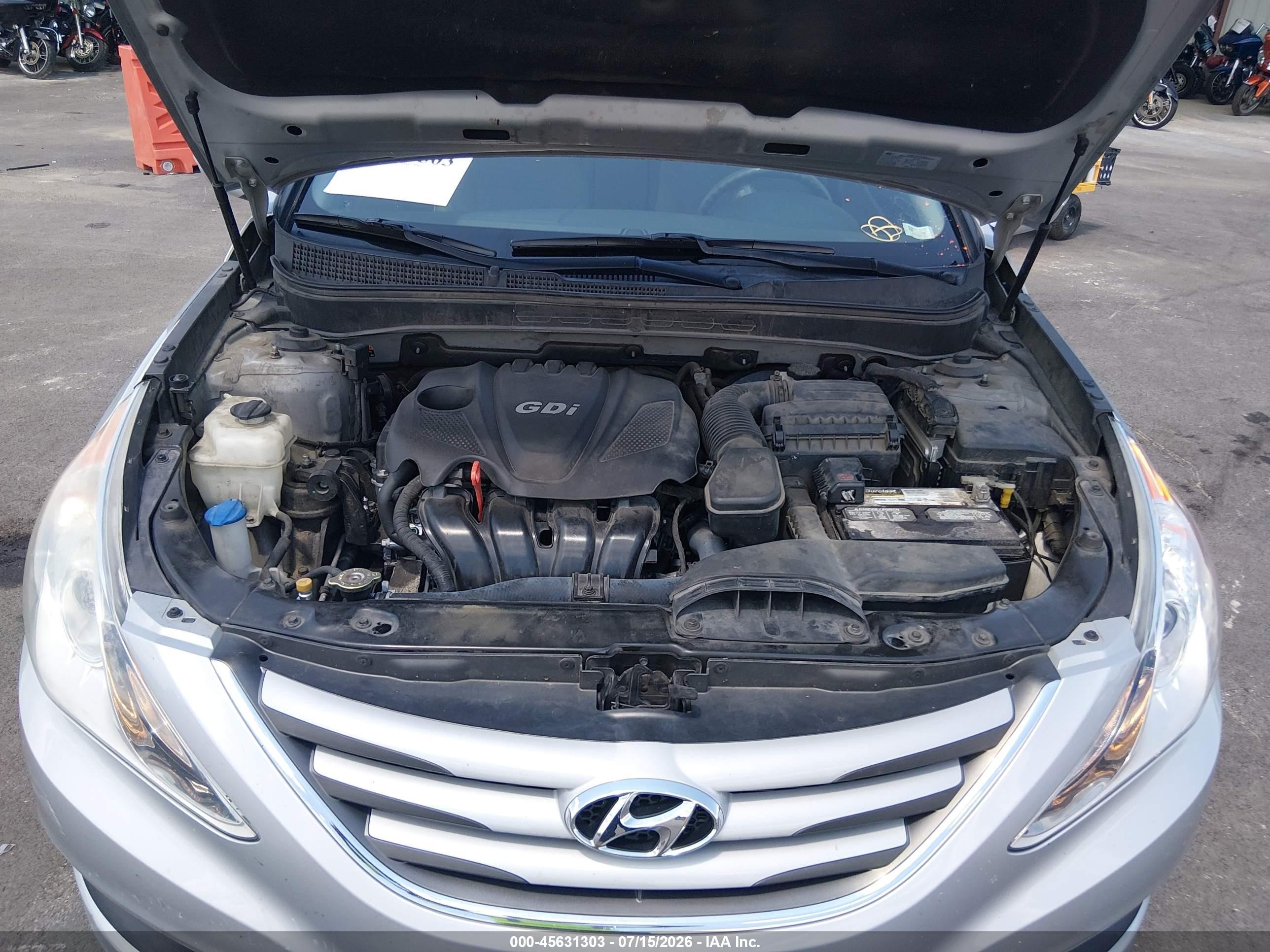 2014 Hyundai Sonata Gls Silver vin: 5NPEB4AC9EH811287