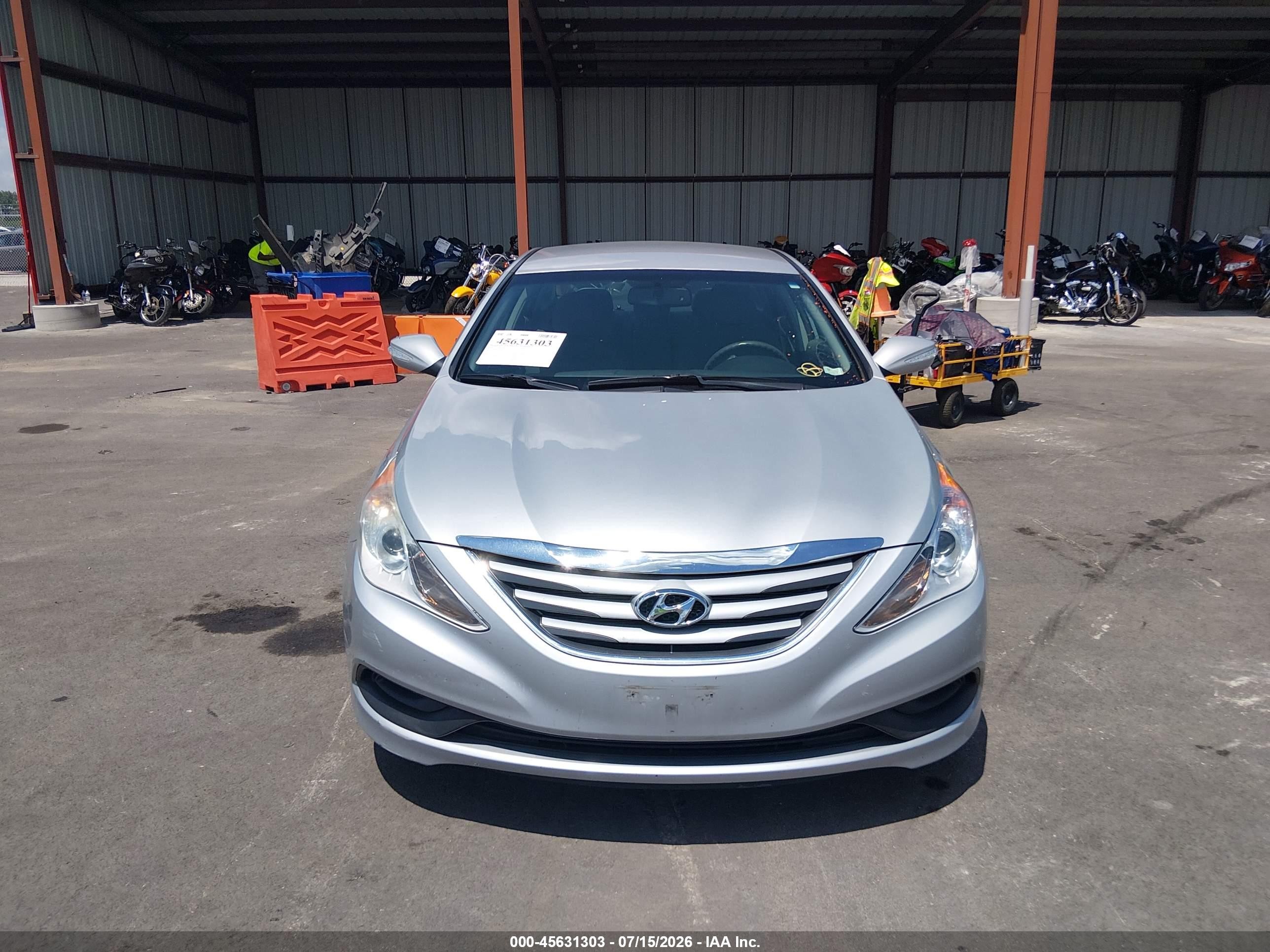 2014 Hyundai Sonata Gls Silver vin: 5NPEB4AC9EH811287