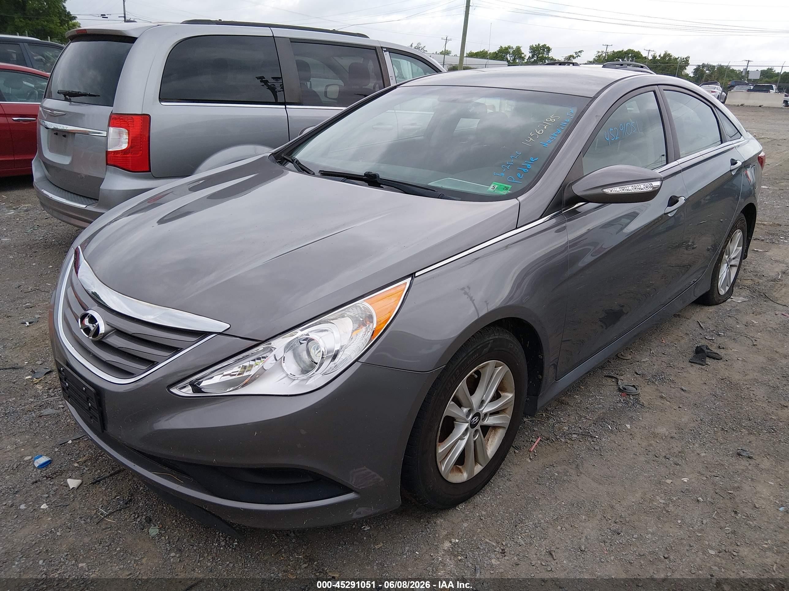 2014 Hyundai Sonata Gls Gray vin: 5NPEB4AC9EH813489