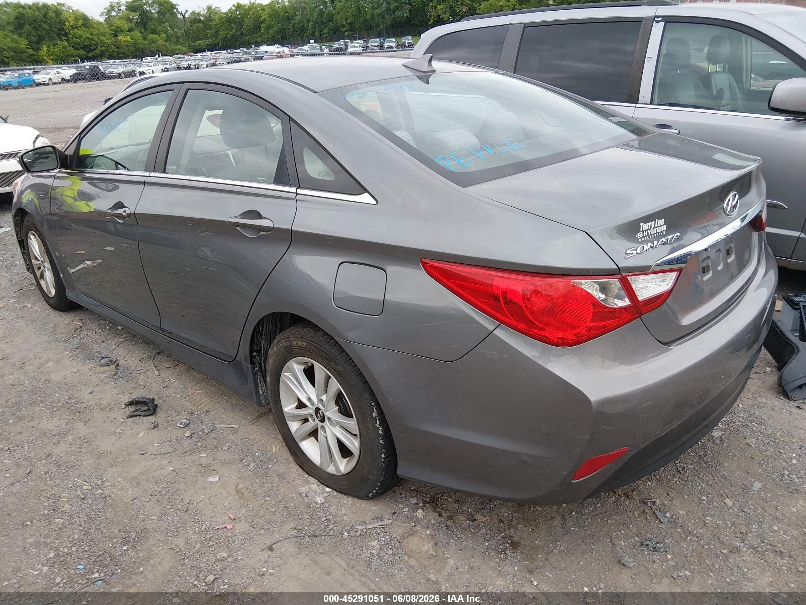2014 Hyundai Sonata Gls Gray vin: 5NPEB4AC9EH813489