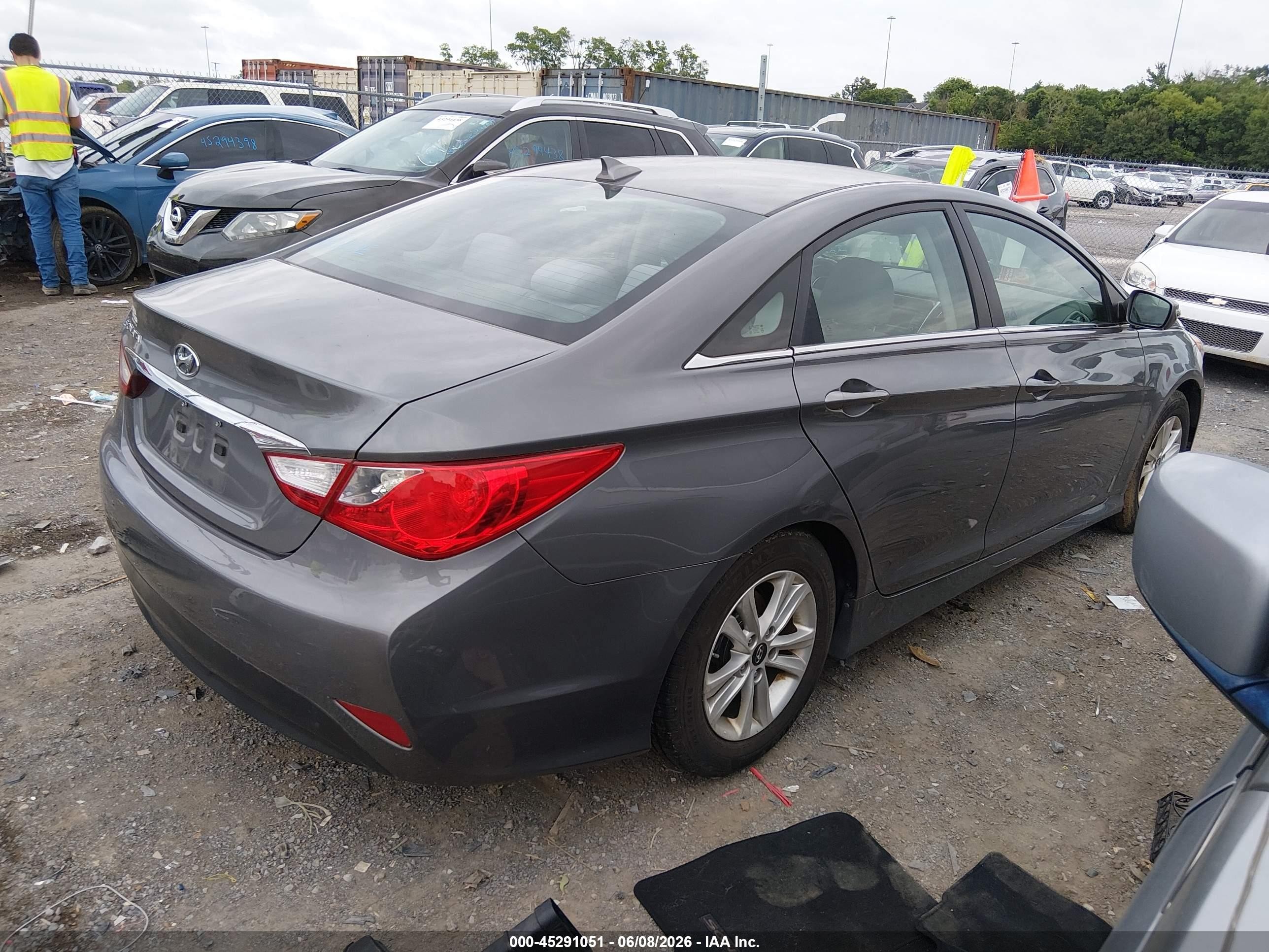 2014 Hyundai Sonata Gls Gray vin: 5NPEB4AC9EH813489