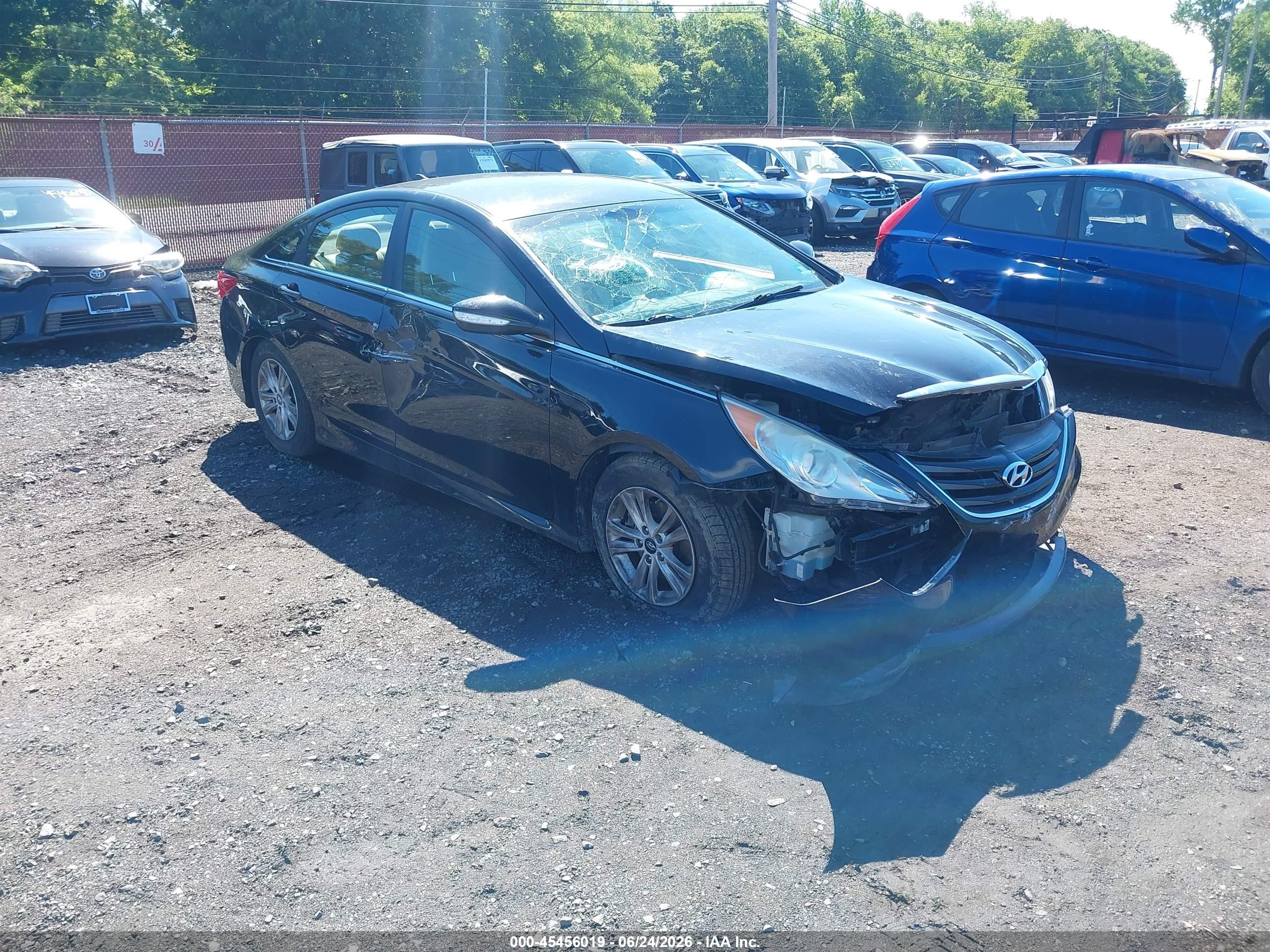 2014 Hyundai Sonata Gls Black vin: 5NPEB4AC9EH813945
