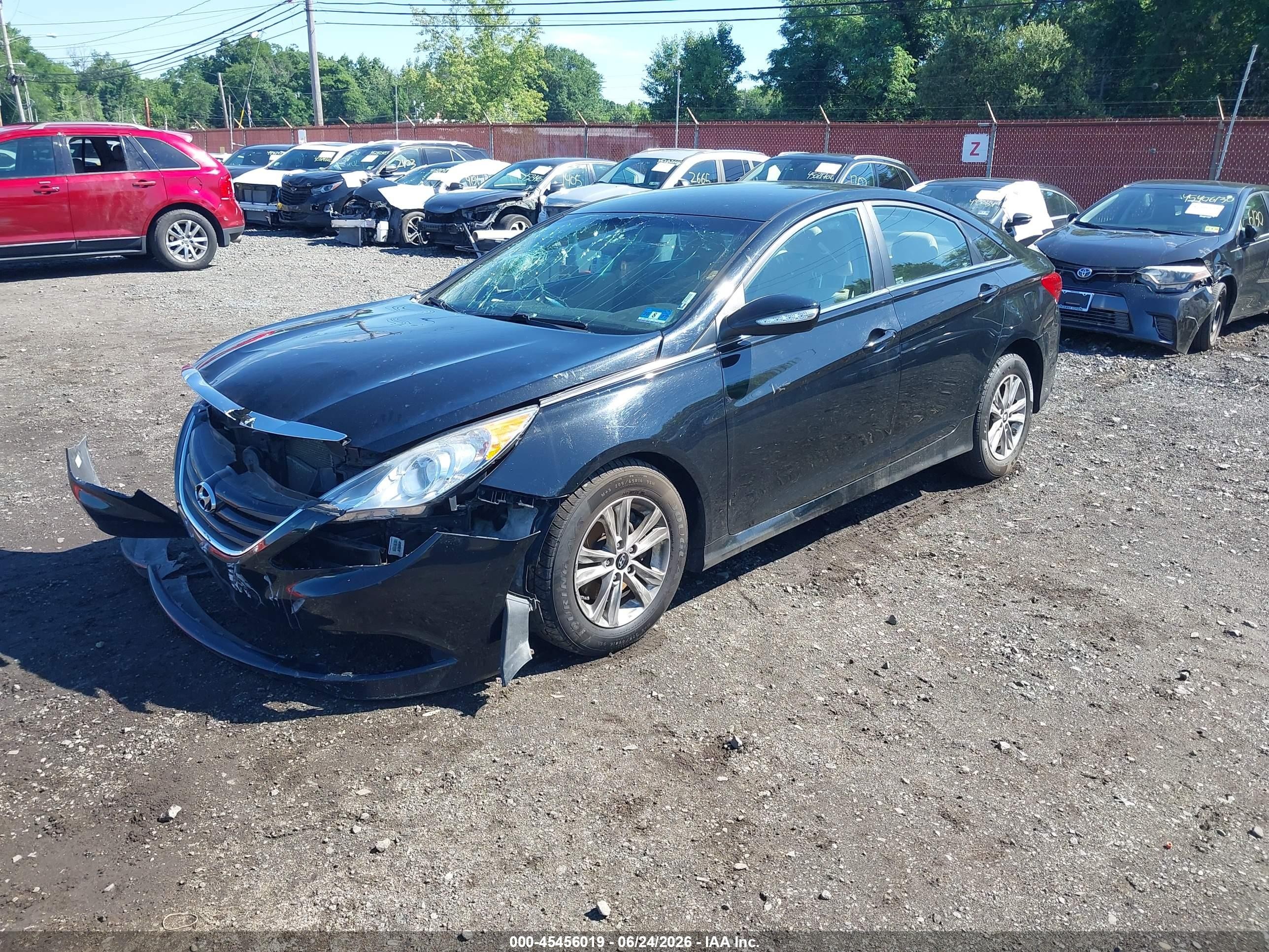 2014 Hyundai Sonata Gls Black vin: 5NPEB4AC9EH813945