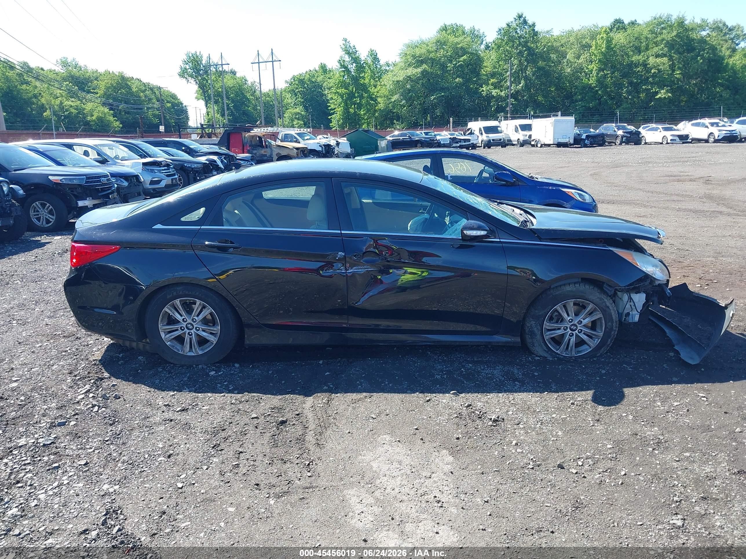 2014 Hyundai Sonata Gls Black vin: 5NPEB4AC9EH813945
