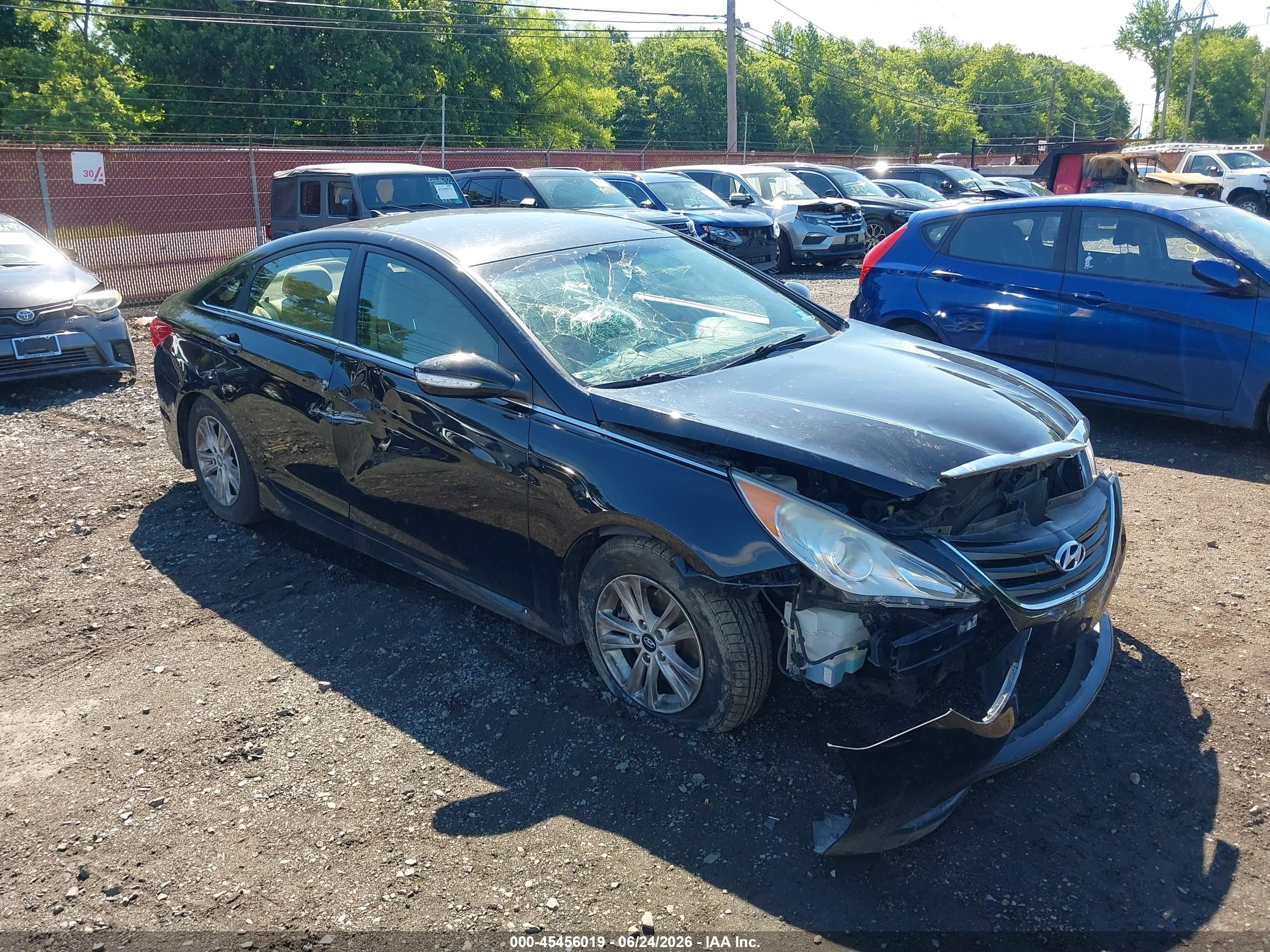2014 Hyundai Sonata Gls Black vin: 5NPEB4AC9EH813945