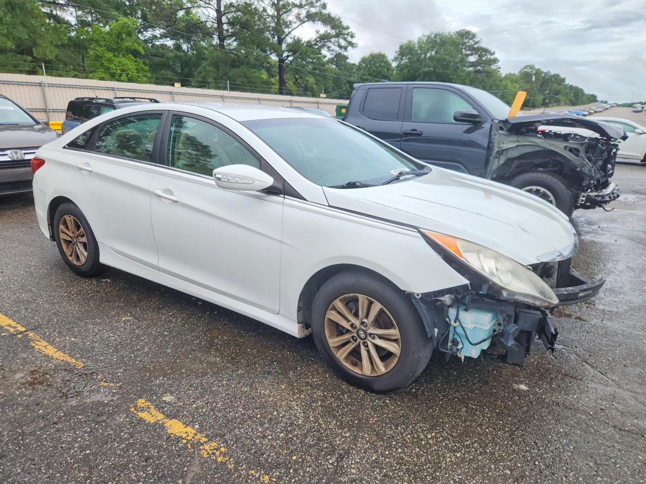 2014 Hyundai Sonata Gls White vin: 5NPEB4AC9EH820720