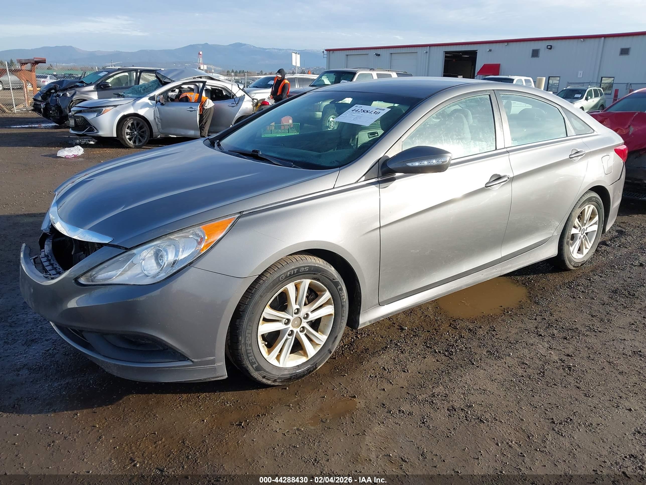 2014 Hyundai Sonata Gls Серый vin: 5NPEB4AC9EH827411
