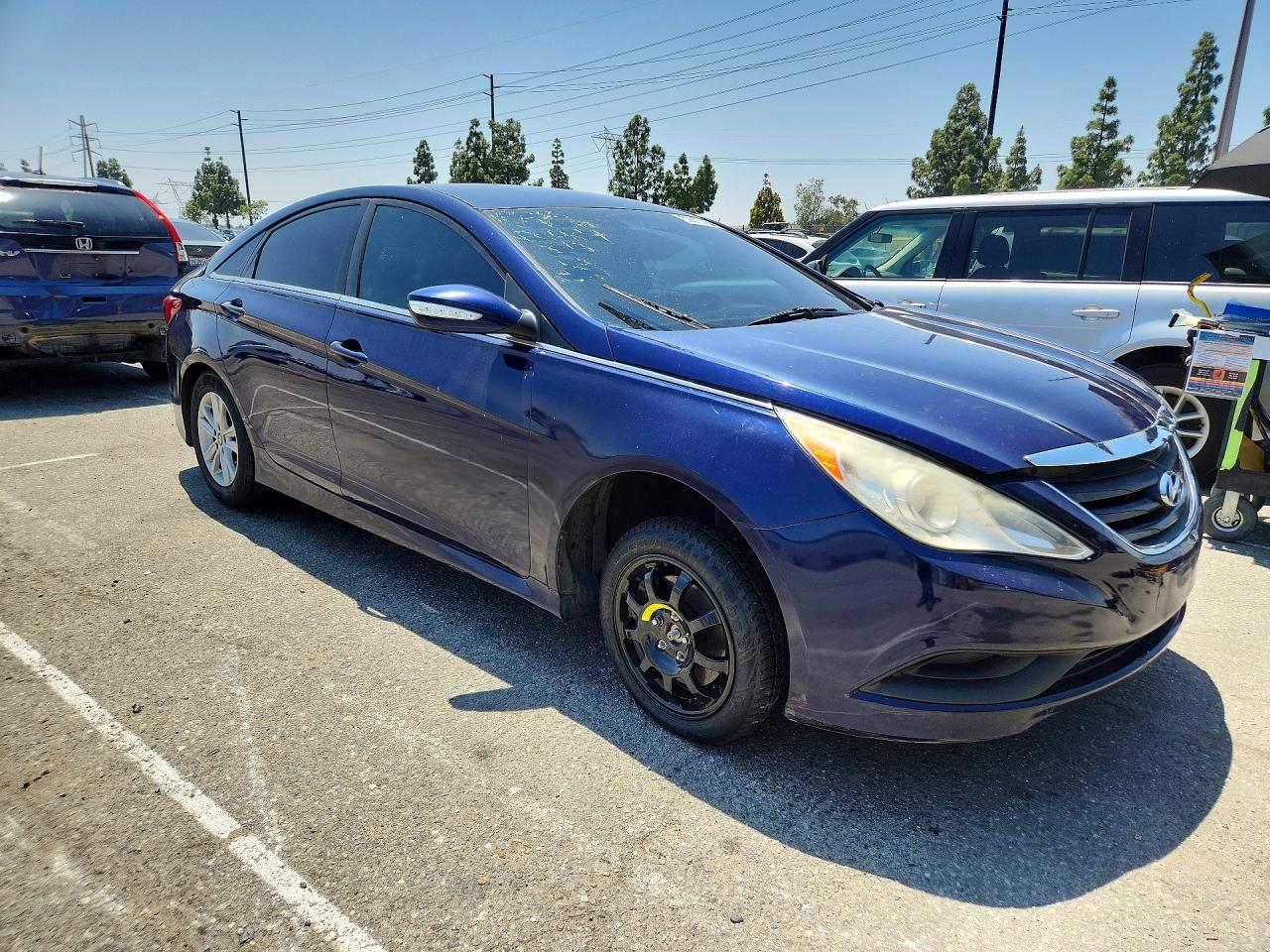 2014 Hyundai Sonata Gls Blue vin: 5NPEB4AC9EH827683