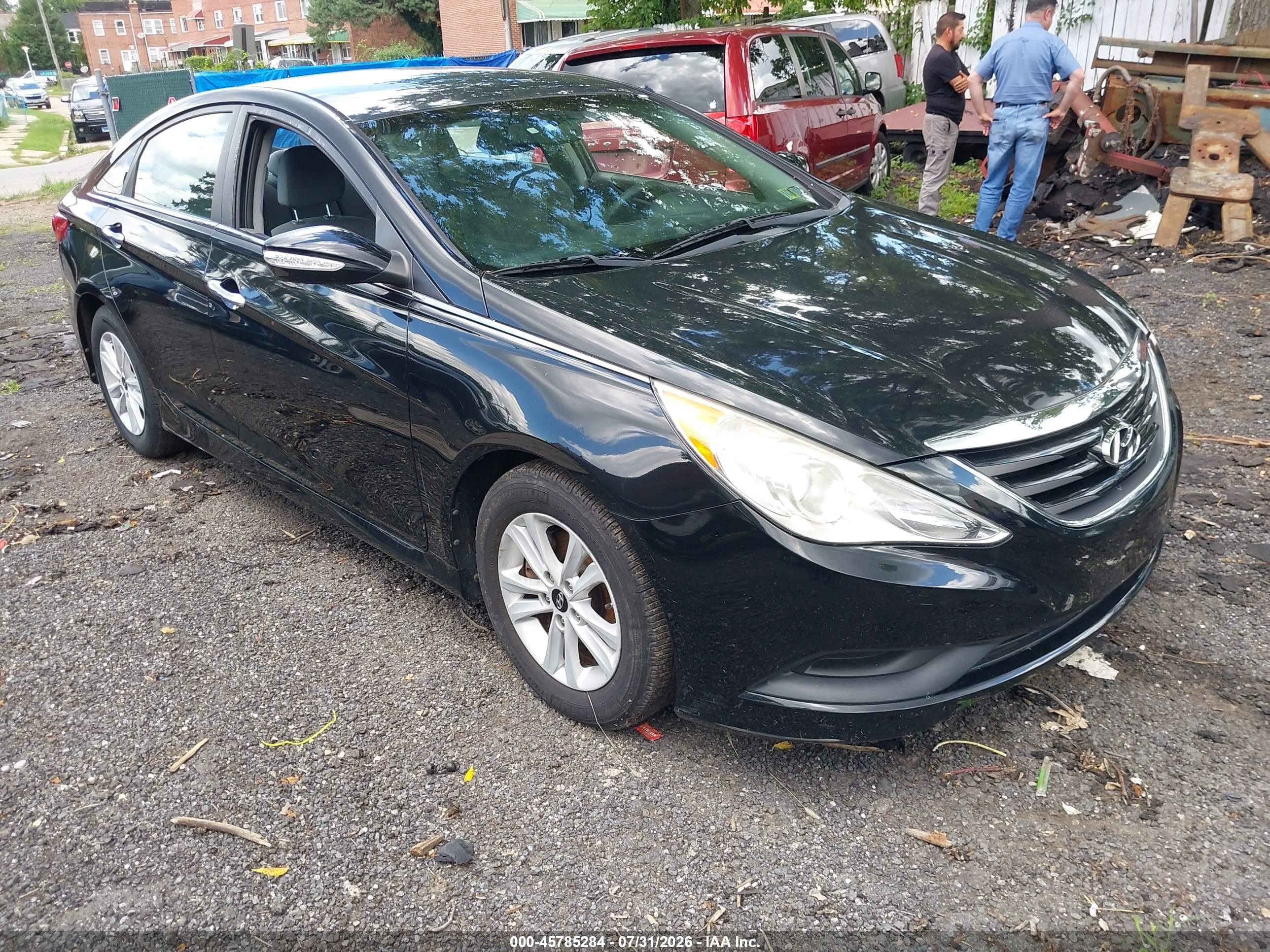 2014 Hyundai Sonata Gls Черный vin: 5NPEB4AC9EH839560