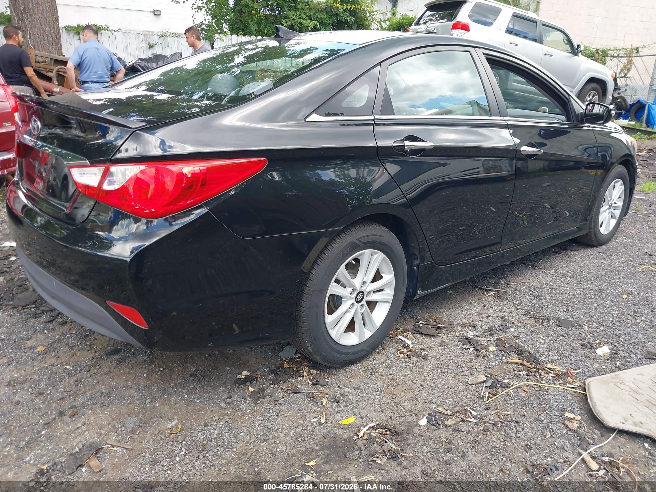 2014 Hyundai Sonata Gls Черный vin: 5NPEB4AC9EH839560