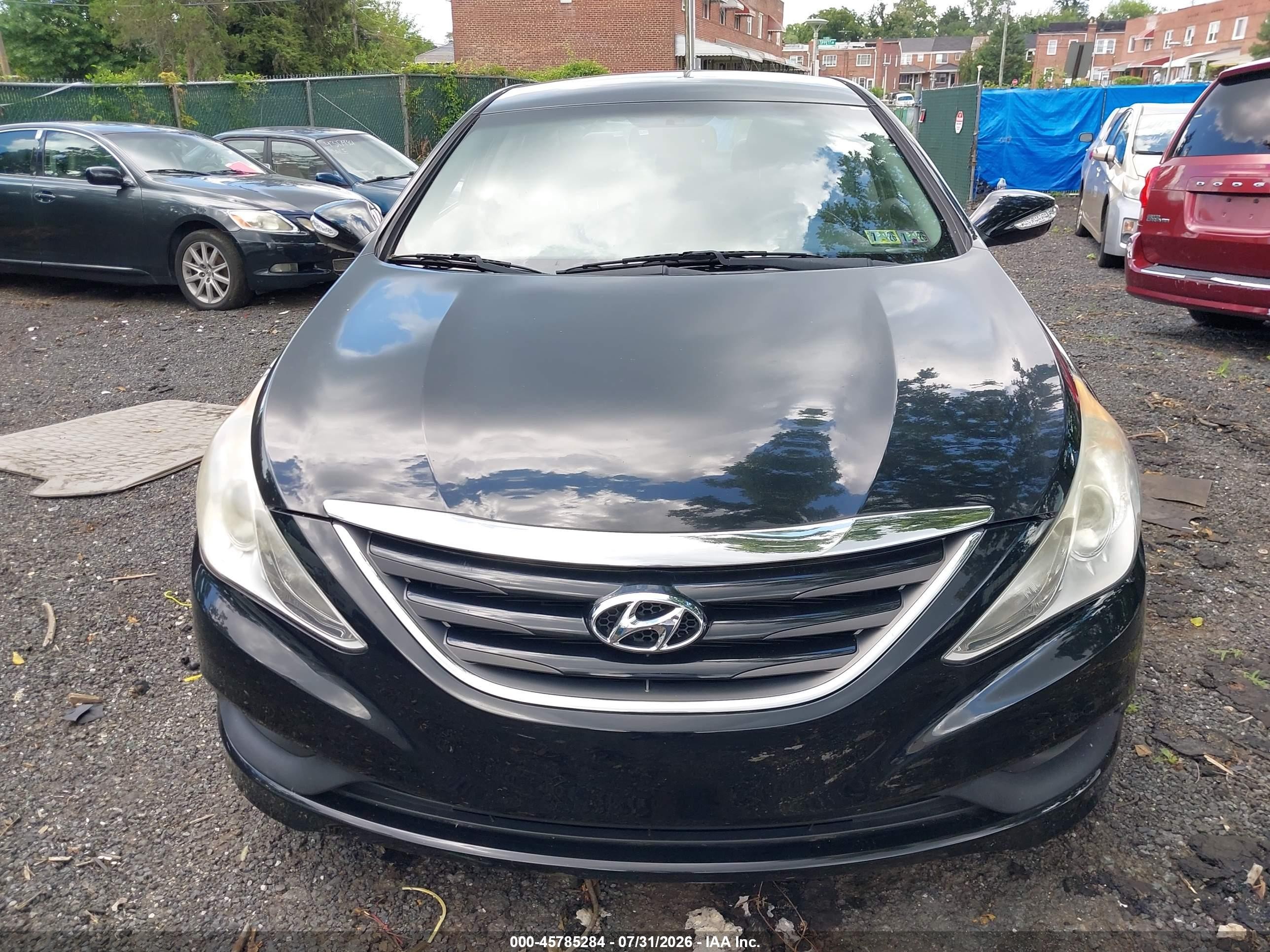 2014 Hyundai Sonata Gls Черный vin: 5NPEB4AC9EH839560