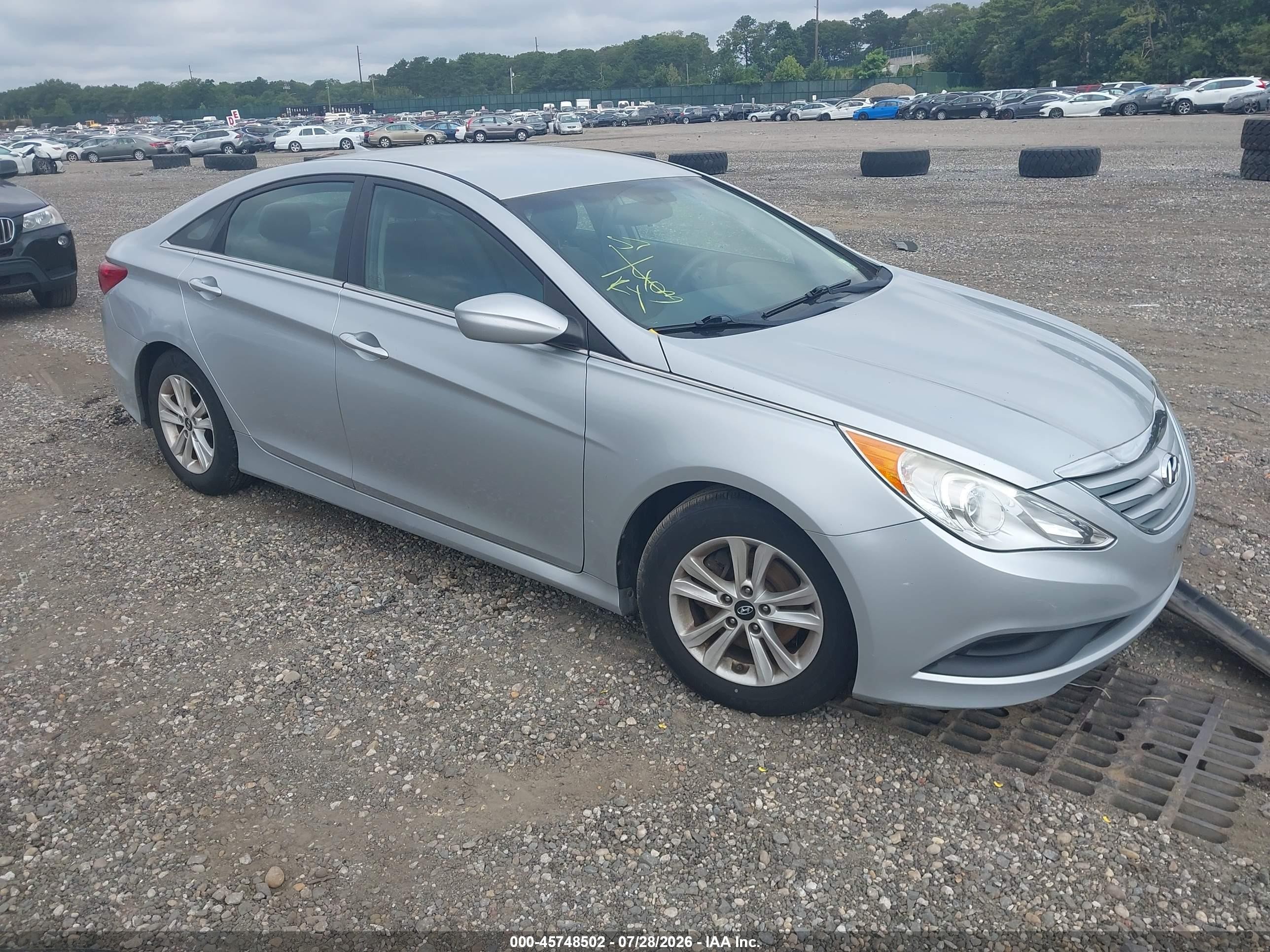 2014 Hyundai Sonata Gls Silver vin: 5NPEB4AC9EH840367