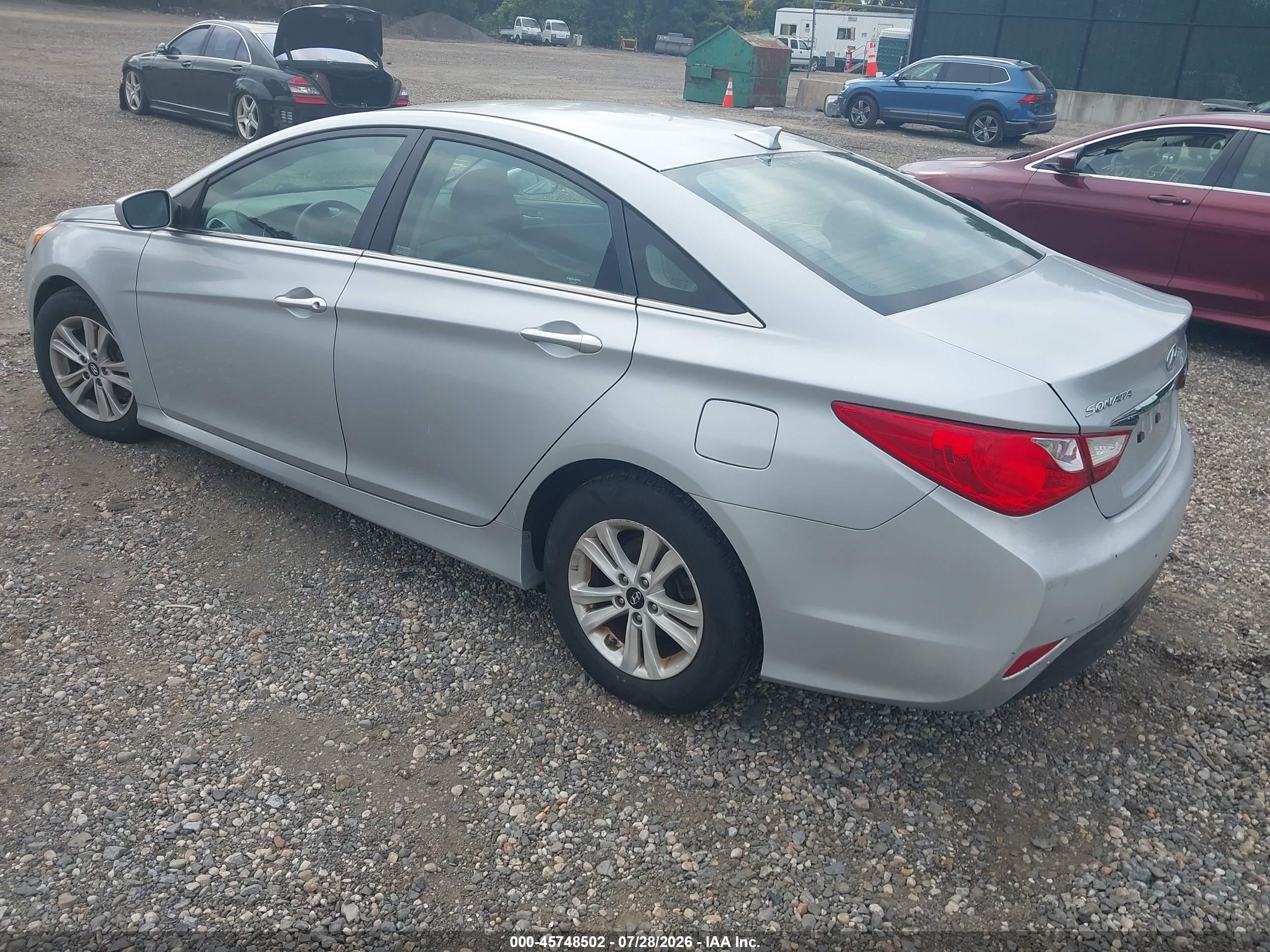 2014 Hyundai Sonata Gls Silver vin: 5NPEB4AC9EH840367