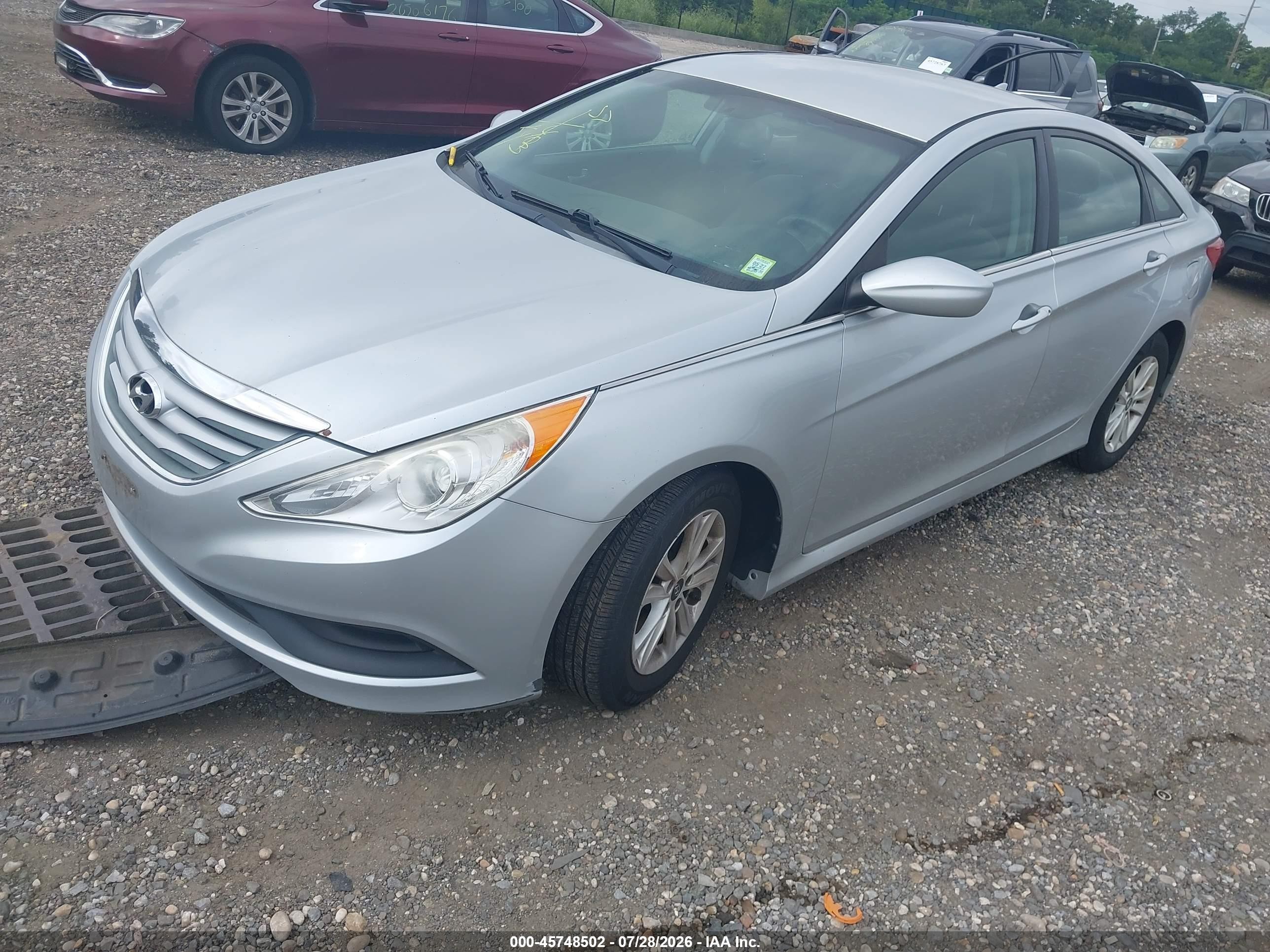 2014 Hyundai Sonata Gls Silver vin: 5NPEB4AC9EH840367