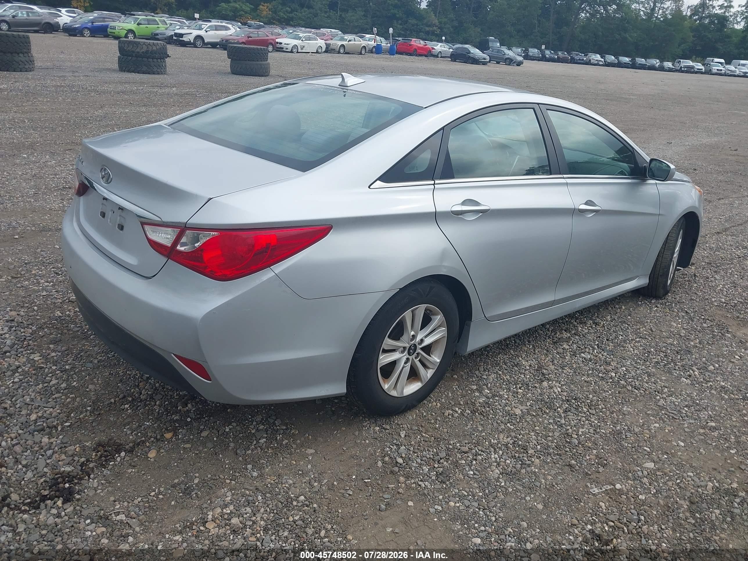 2014 Hyundai Sonata Gls Silver vin: 5NPEB4AC9EH840367