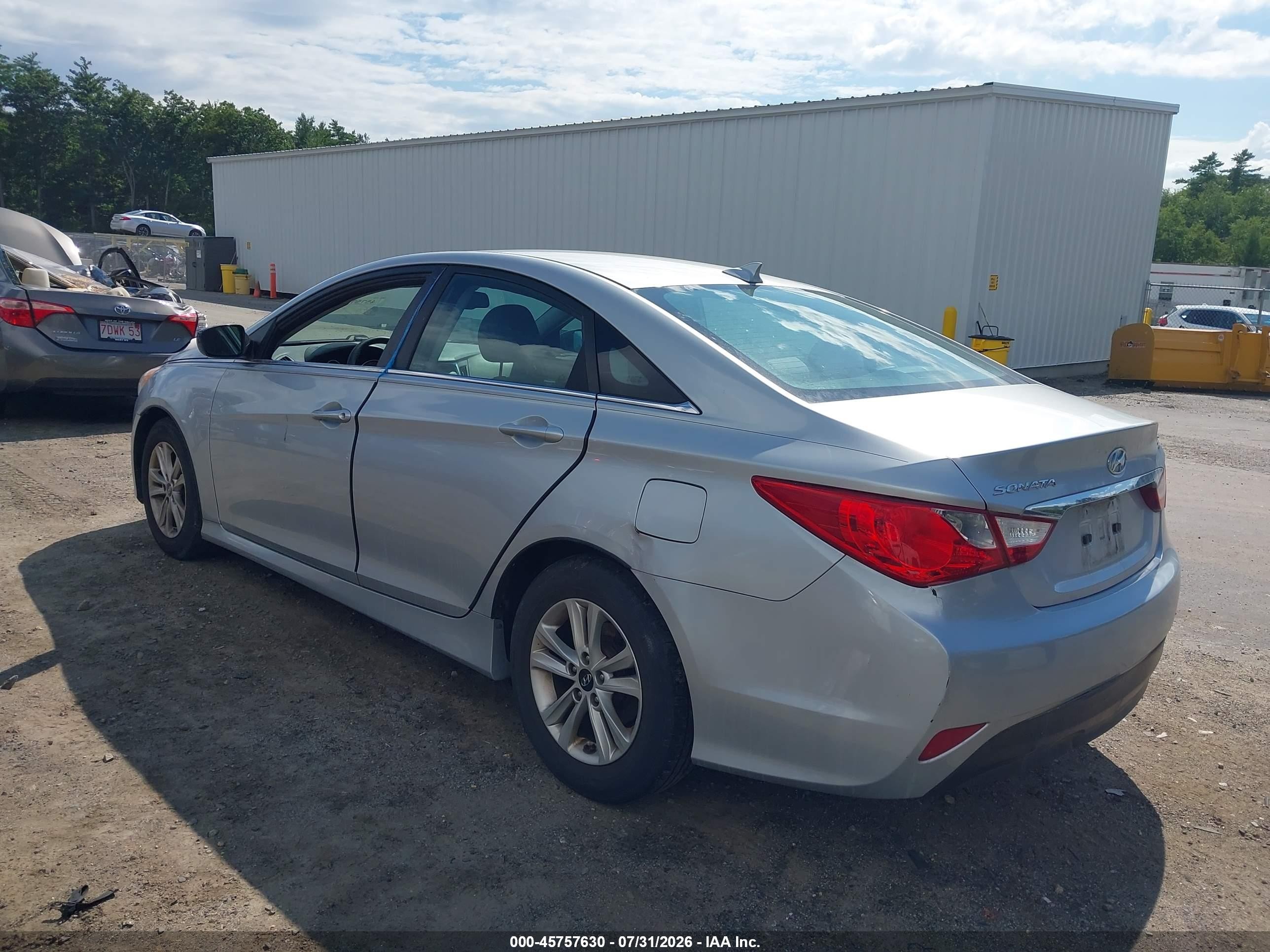2014 Hyundai Sonata Gls Silver vin: 5NPEB4AC9EH842443