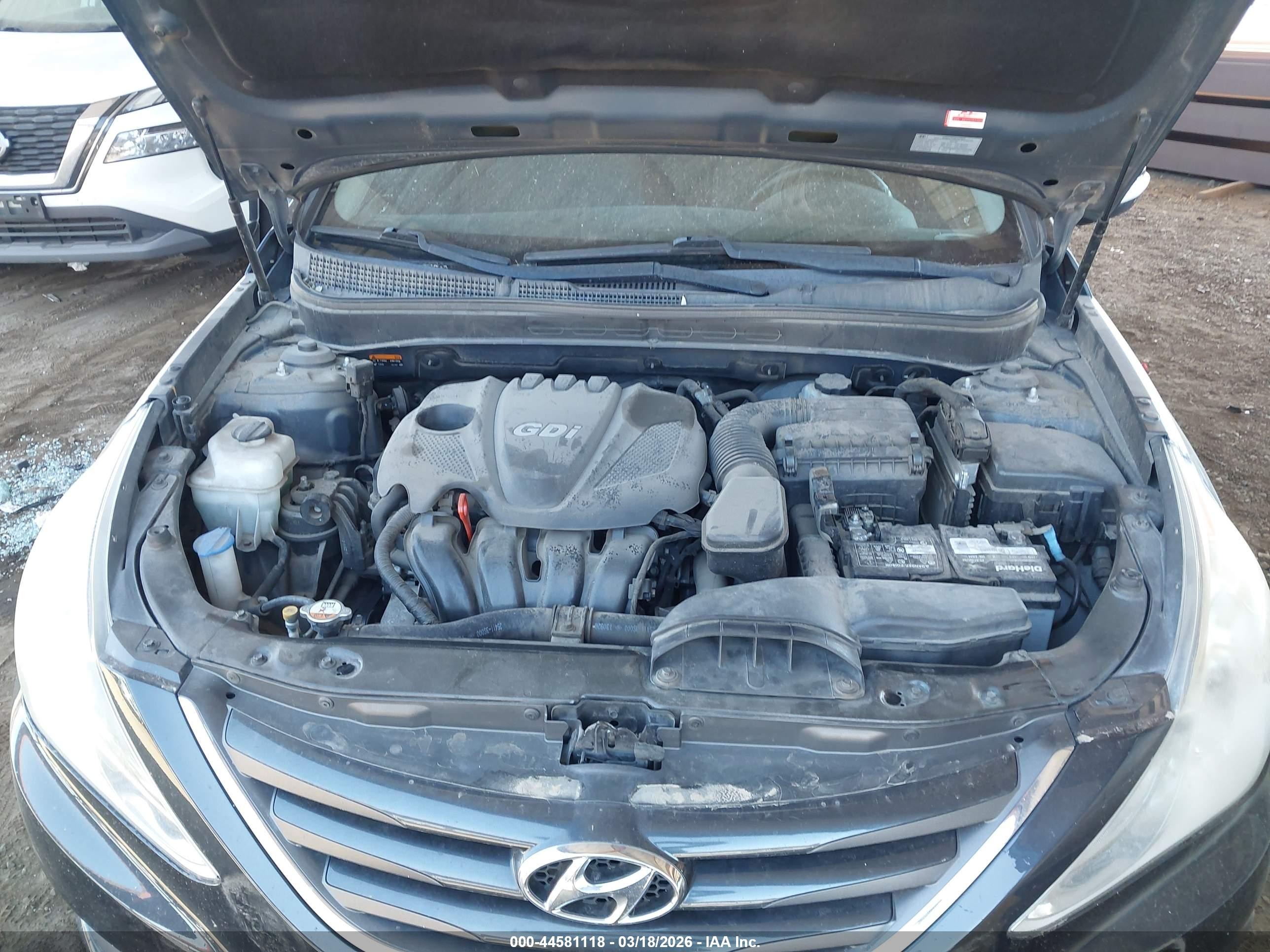 2014 Hyundai Sonata Gls Gray vin: 5NPEB4AC9EH853085