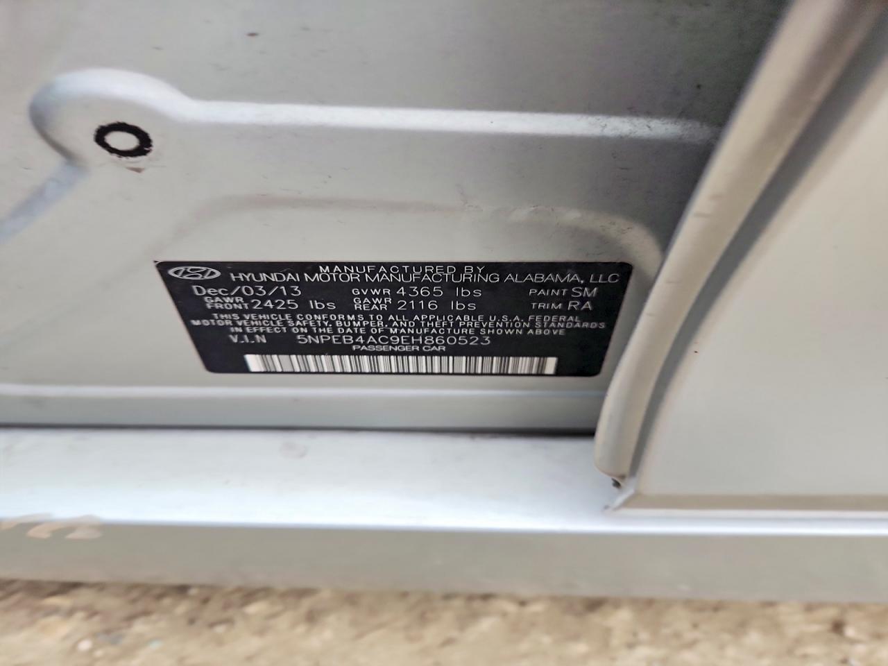 2014 Hyundai Sonata Gls Серебряный vin: 5NPEB4AC9EH860523