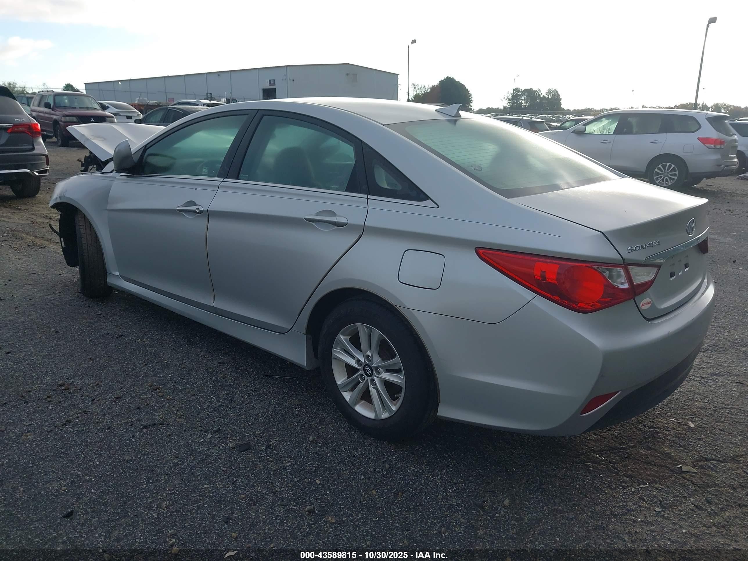 2014 Hyundai Sonata Gls Silver vin: 5NPEB4AC9EH860747