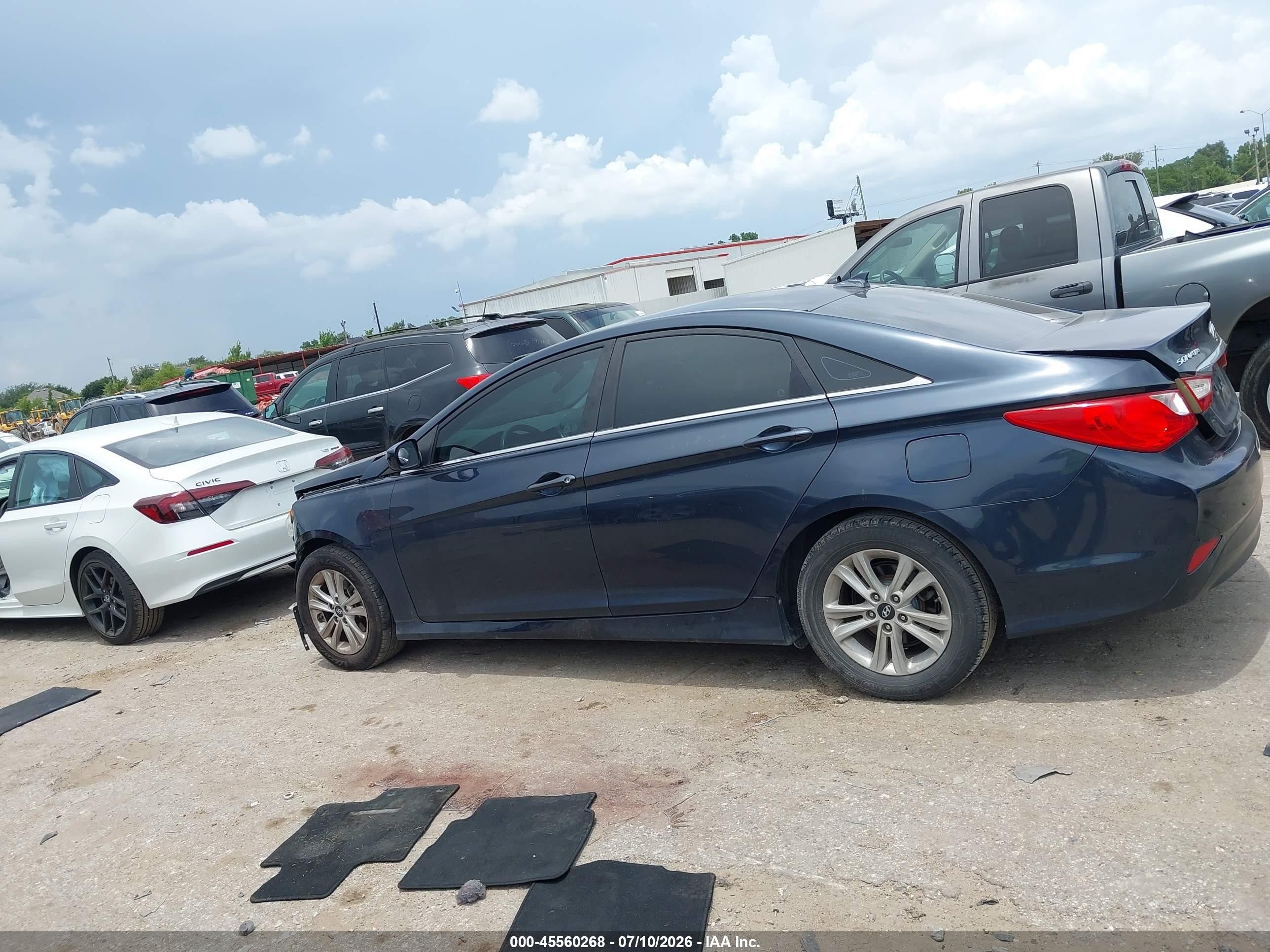 2014 Hyundai Sonata Gls Gray vin: 5NPEB4AC9EH871442