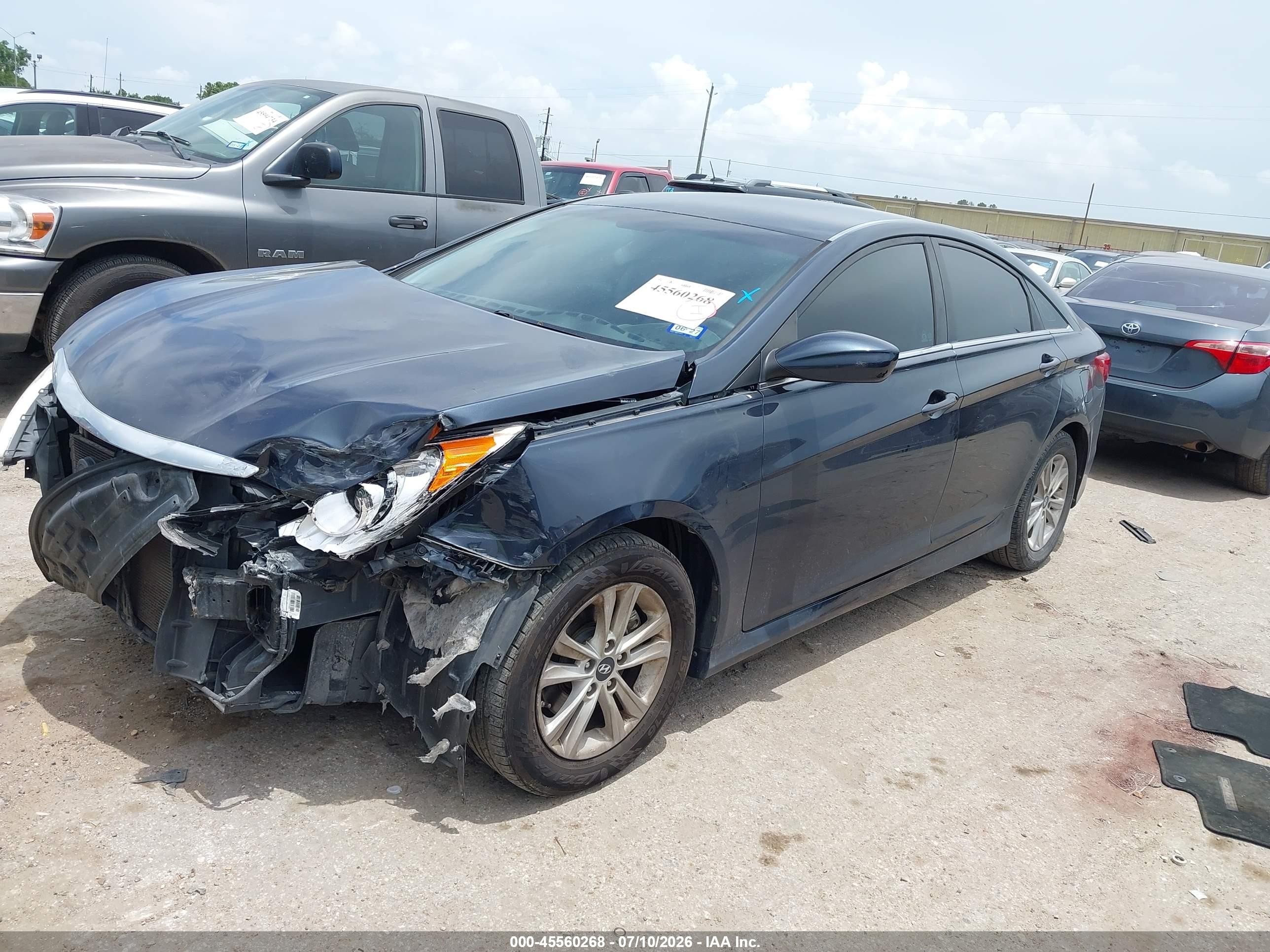 2014 Hyundai Sonata Gls Gray vin: 5NPEB4AC9EH871442