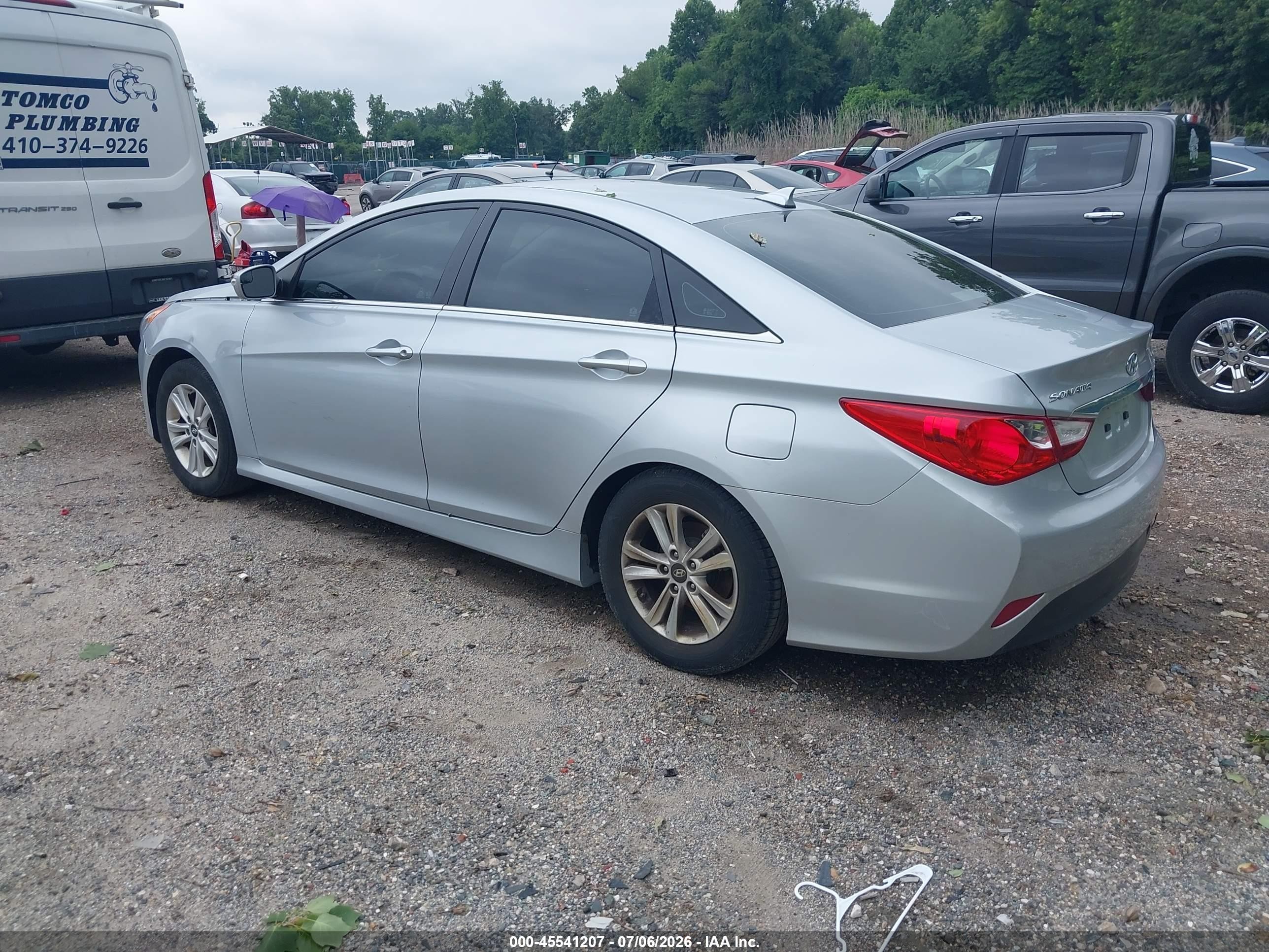 2014 Hyundai Sonata Gls Silver vin: 5NPEB4AC9EH876396